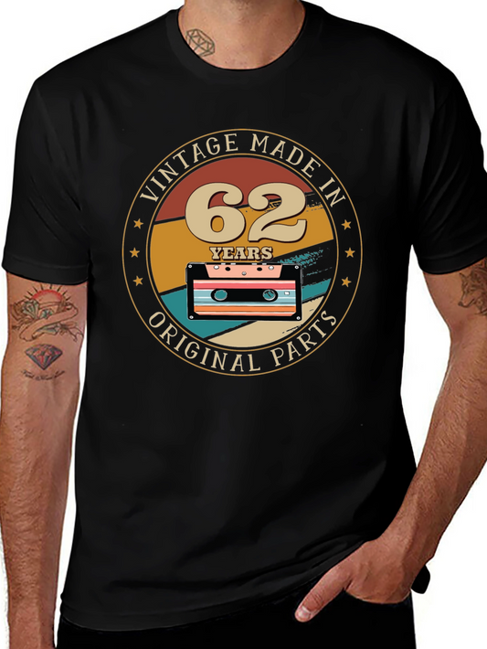 Vintage 62nd Birthday T-Shirt - Original Parts Cassette