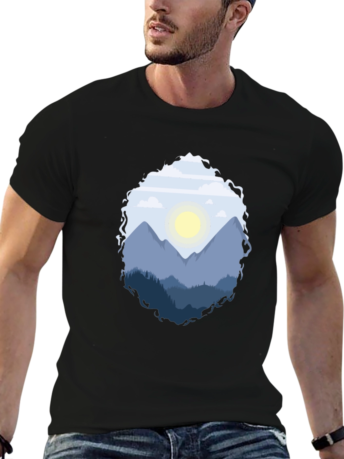 Mountain Vista Graphic Tee - Black