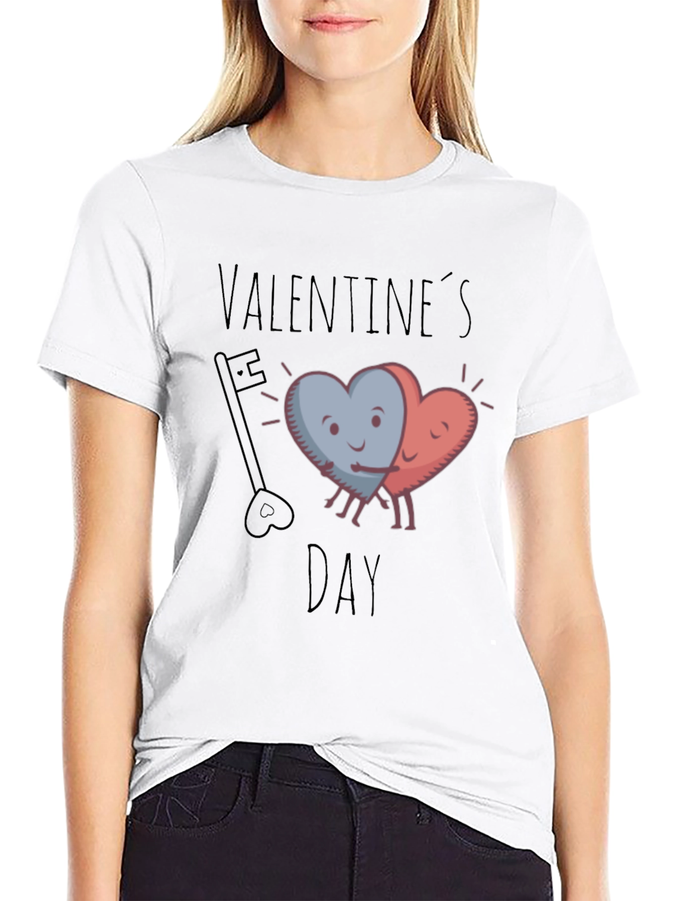 Valentines Day Heart Hug Graphic Tee