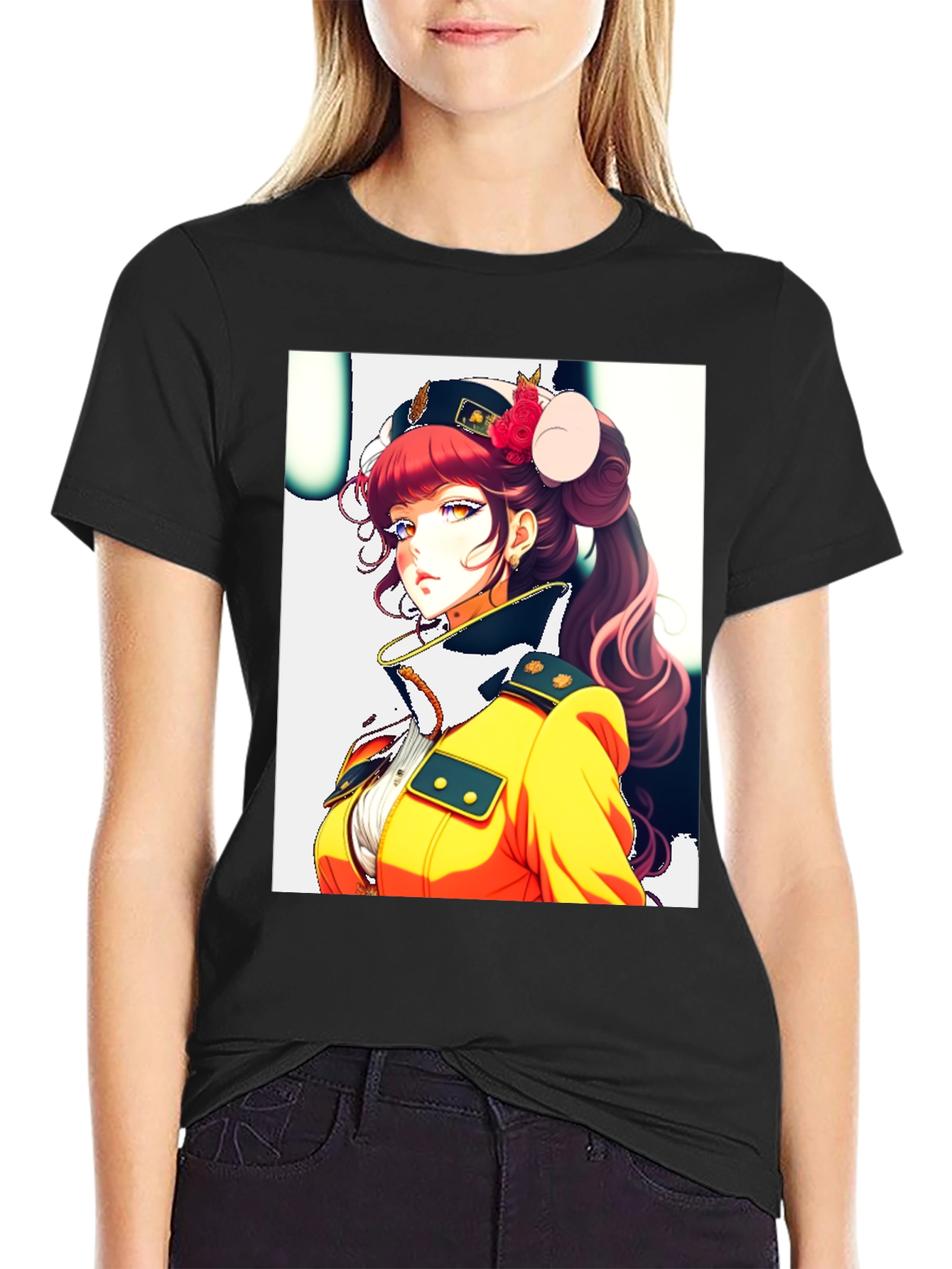 Anime Character Black T-Shirt