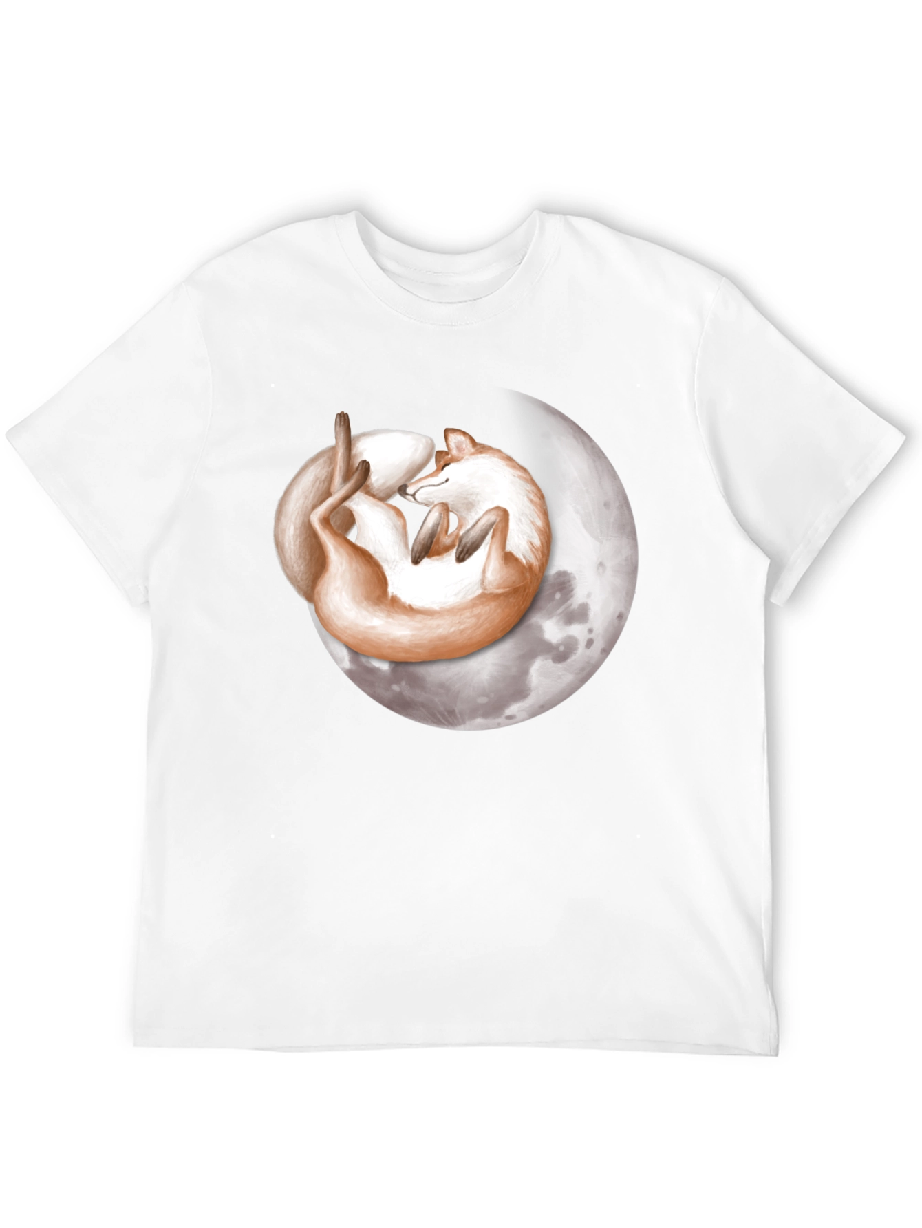 Dreamy Fox Moon Graphic T-Shirt