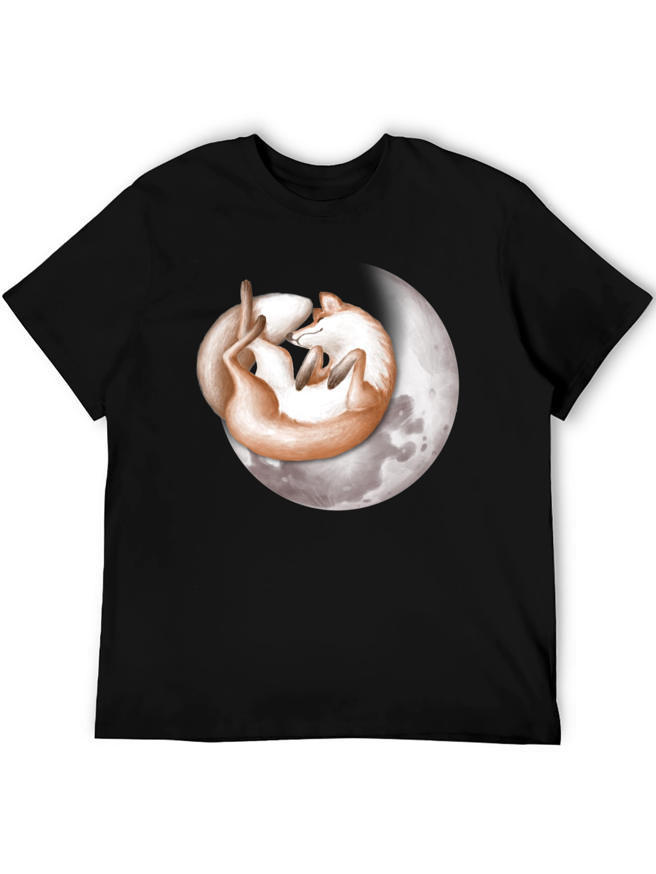 Dreamy Fox Moon Graphic T-Shirt