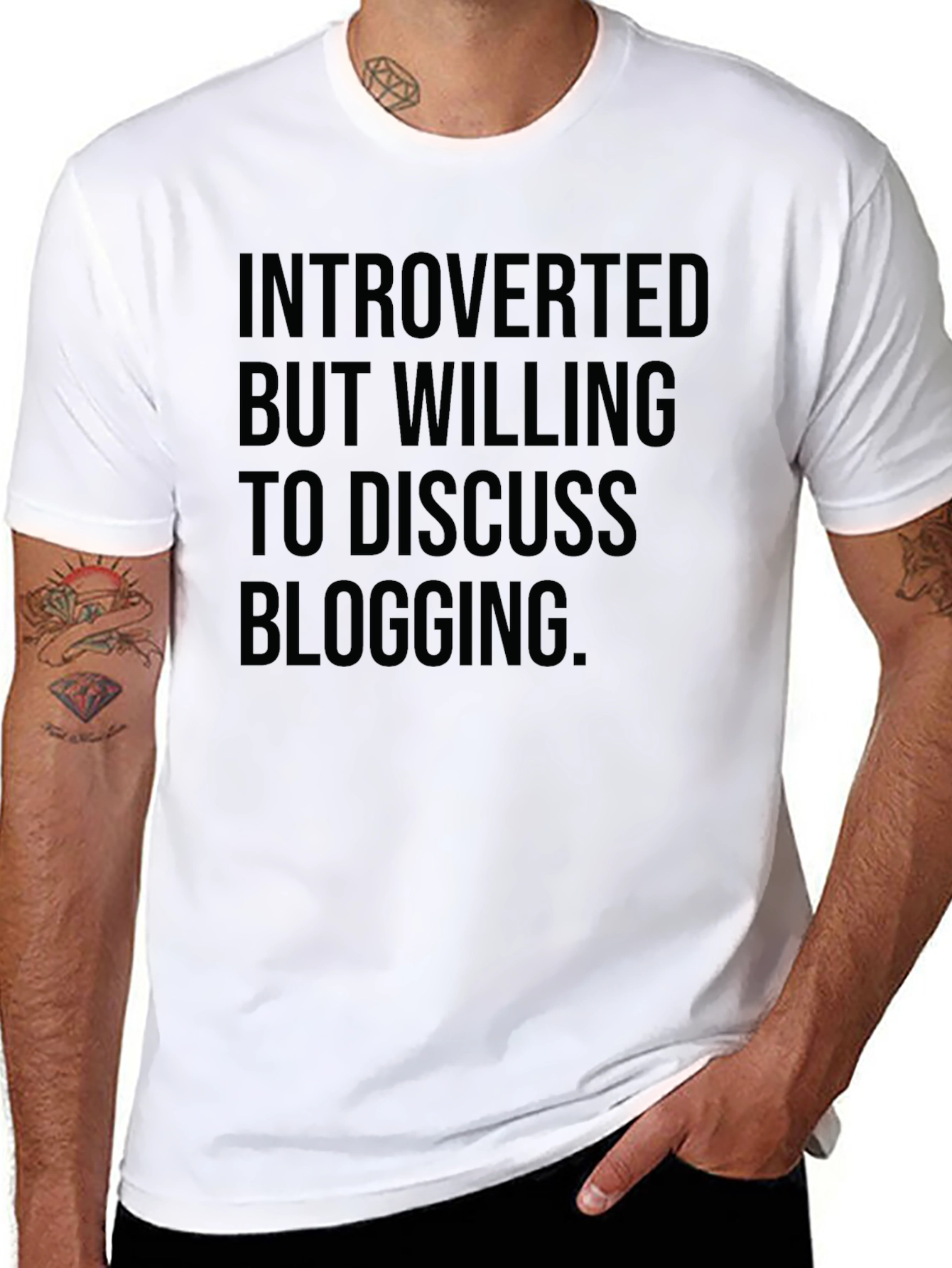 Introverted Blogging T-Shirt - Soft Cotton Tee