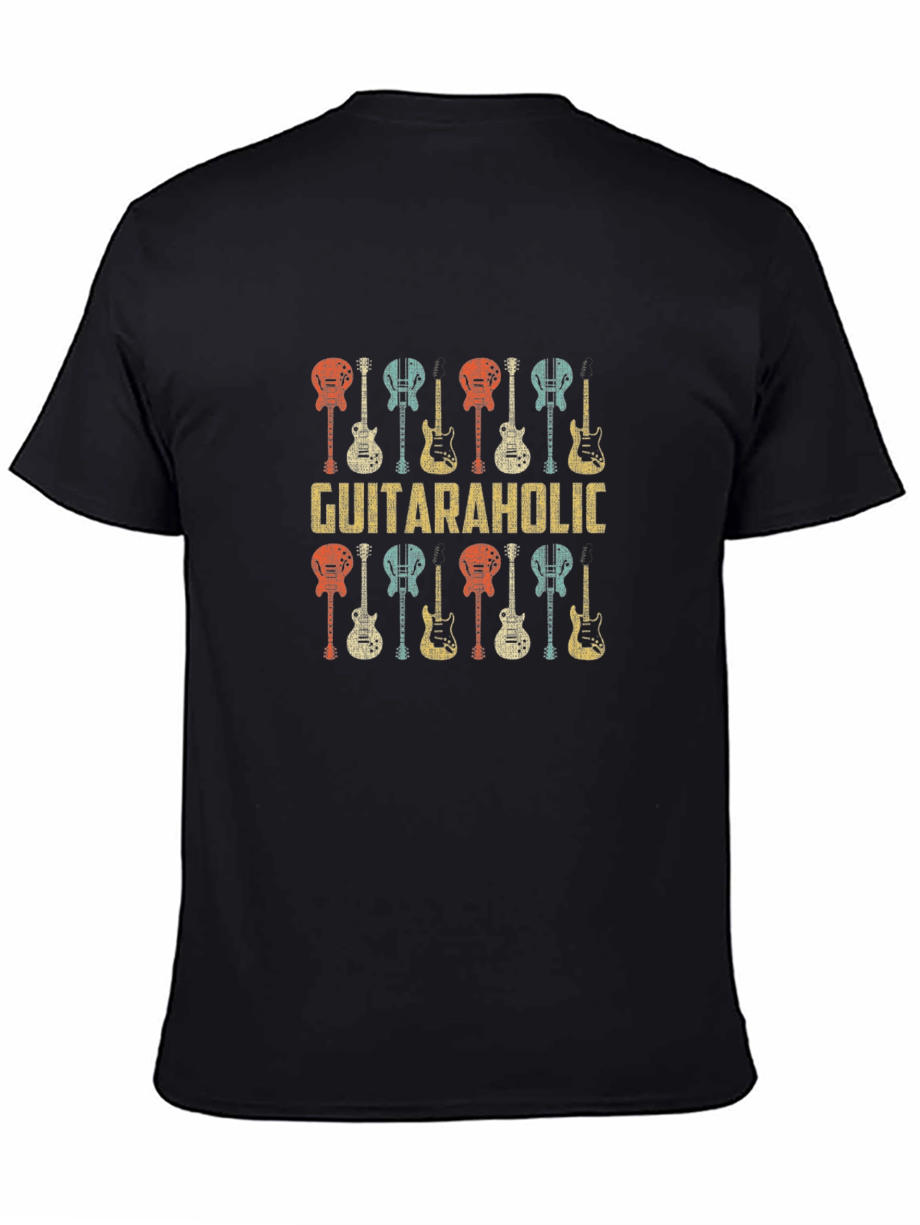 Guitaraholic T-Shirt - Retro Guitar Design