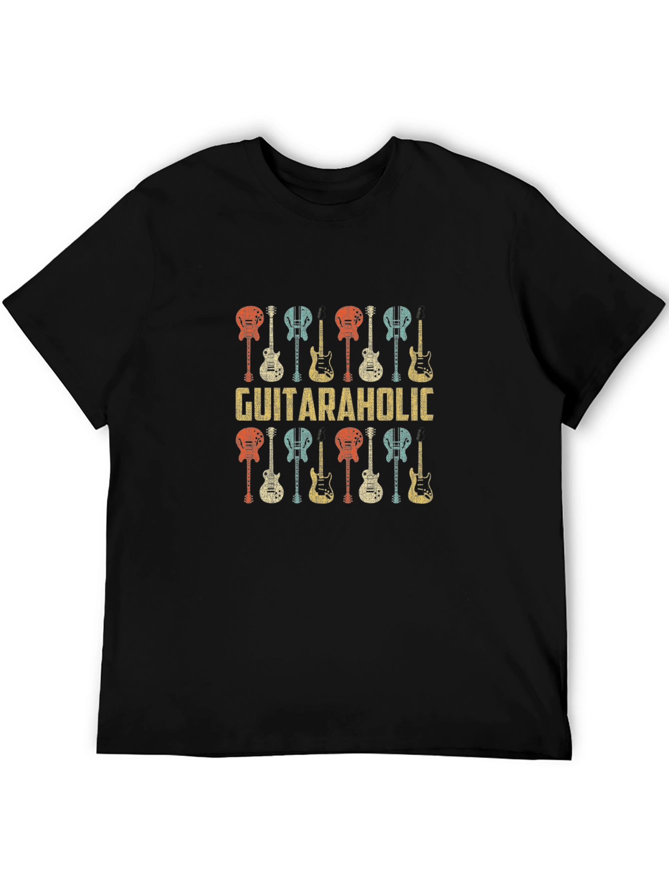 Guitaraholic T-Shirt - Retro Guitar Design