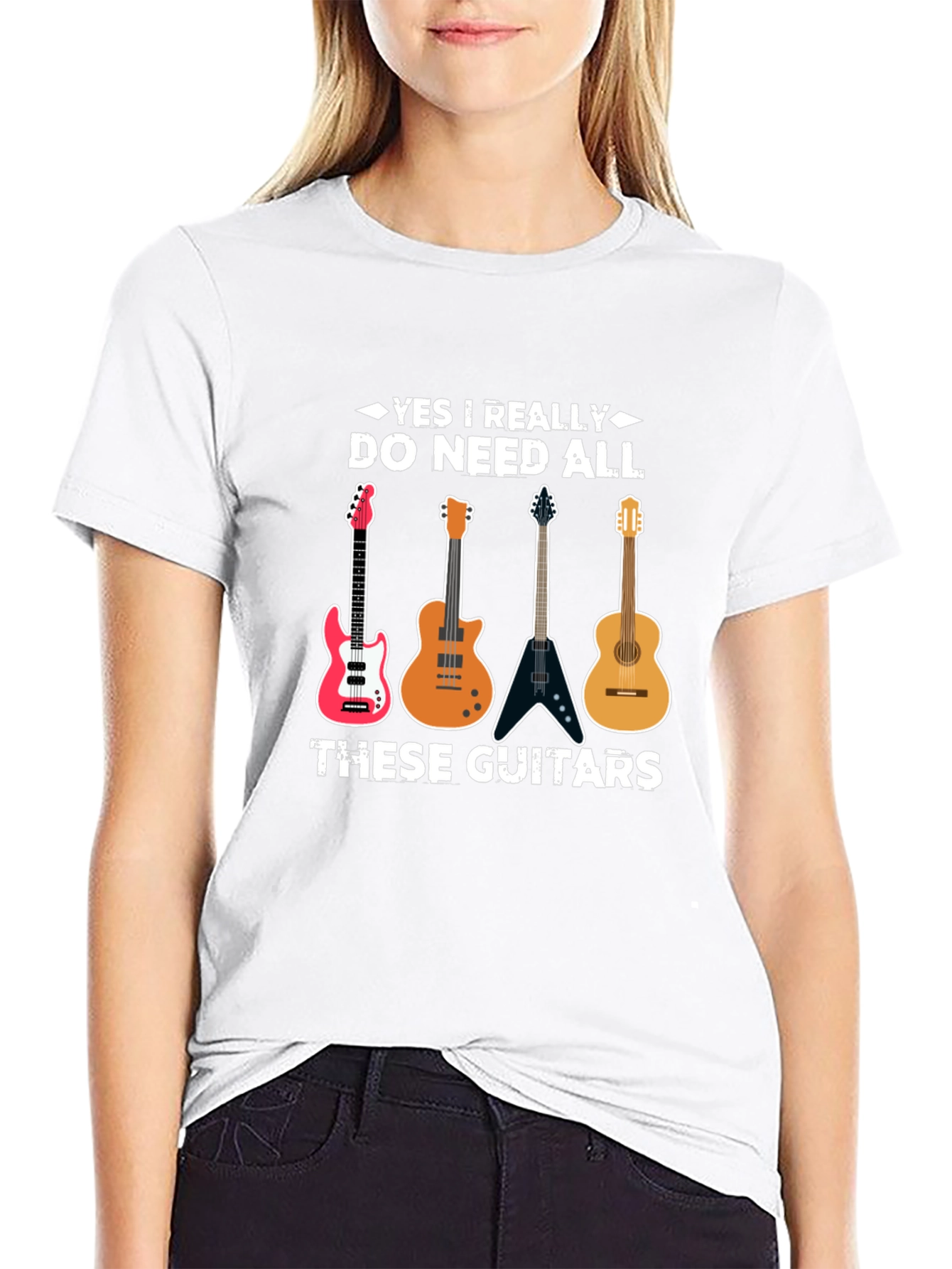 Guitar Lover T-Shirt: Yes I Need All These Guitars