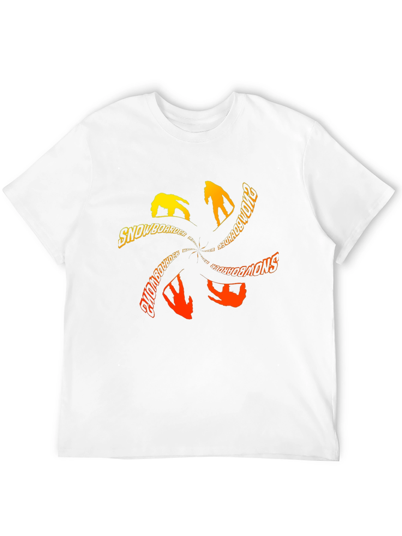 Snowboarder Graphic Print Black T-Shirt