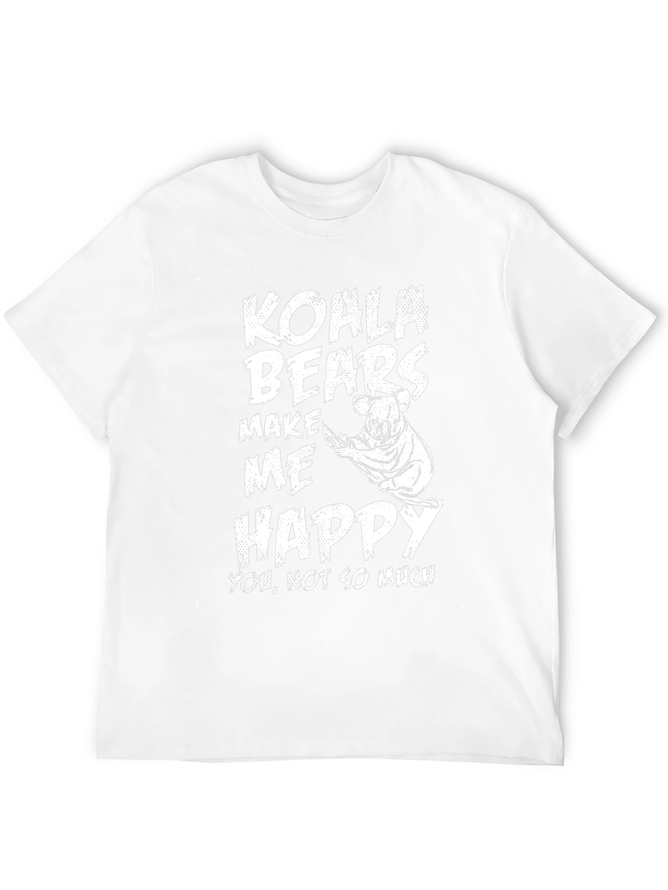 Koala Bears Make Me Happy Black Graphic Tee