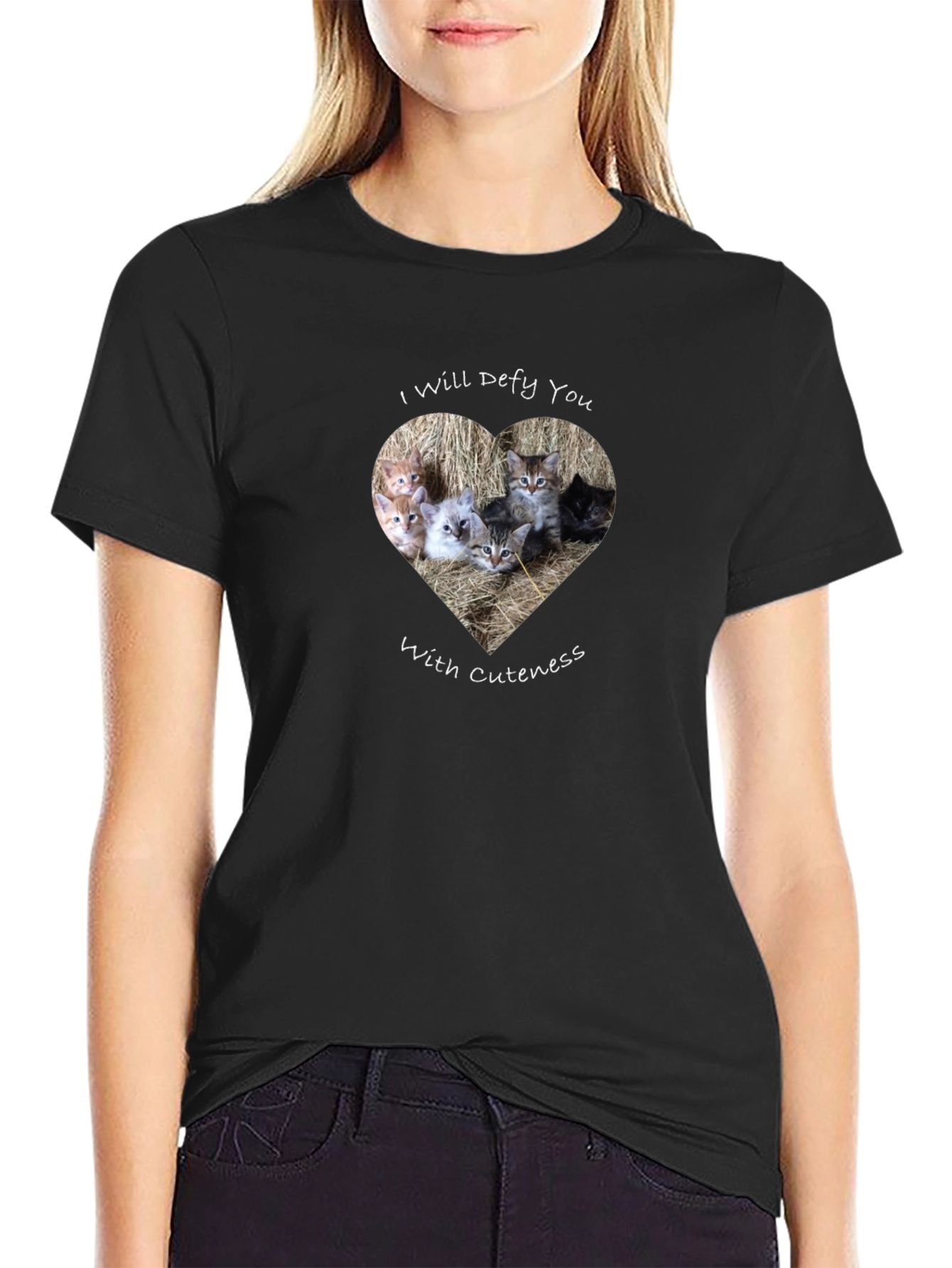 Cute Kitten Heart T-Shirt - Defy With Cuteness