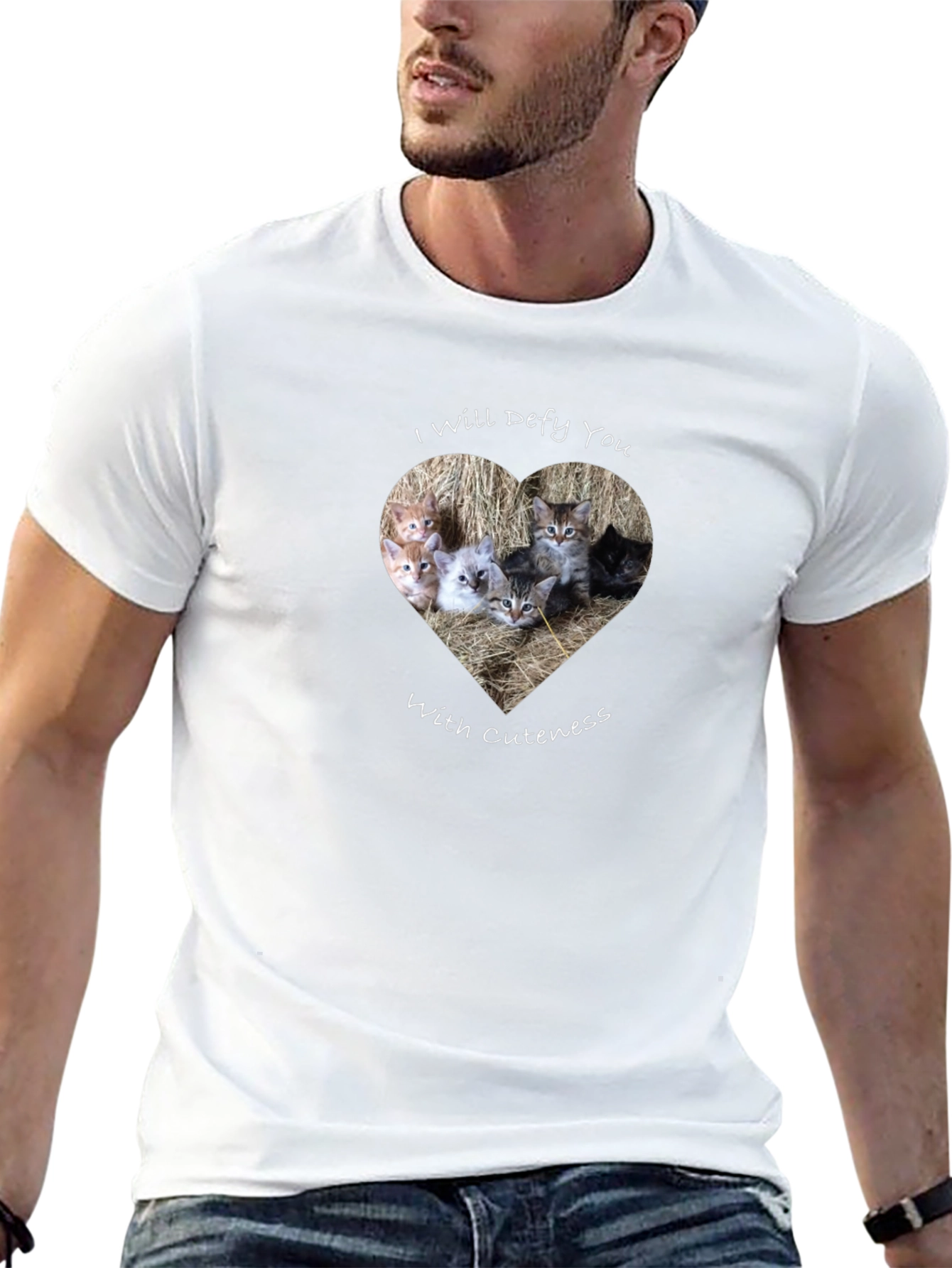 Cute Kitten Heart T-Shirt - Defy With Cuteness