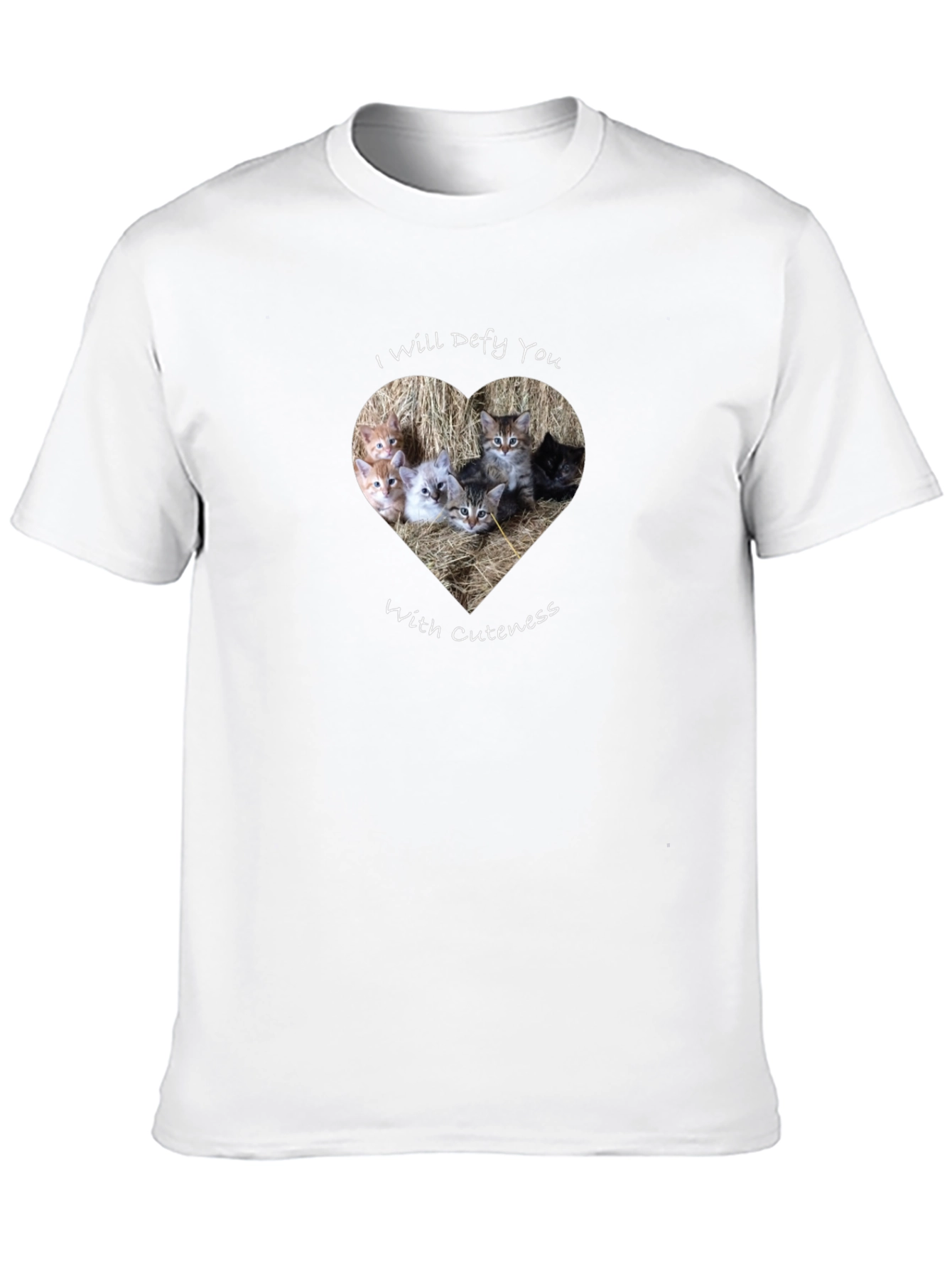 Cute Kitten Heart T-Shirt - Defy With Cuteness