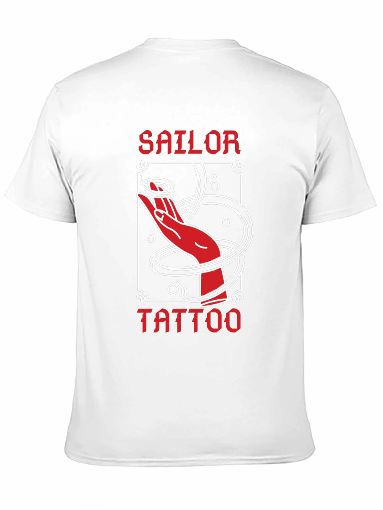 Sailor Tattoo Graphic T-Shirt - Red Hand Design