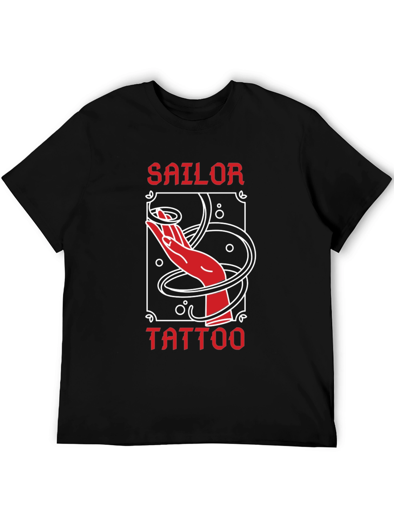 Sailor Tattoo Graphic T-Shirt - Red Hand Design