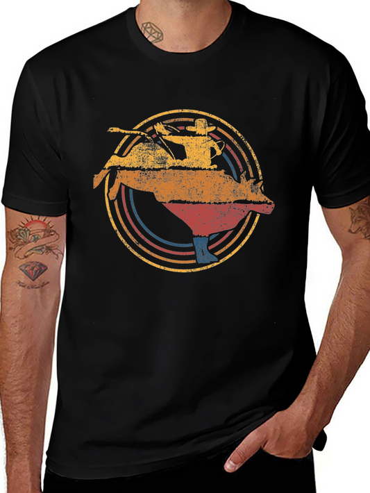 Vintage Bull Rider T-Shirt - Distressed Graphic Tee