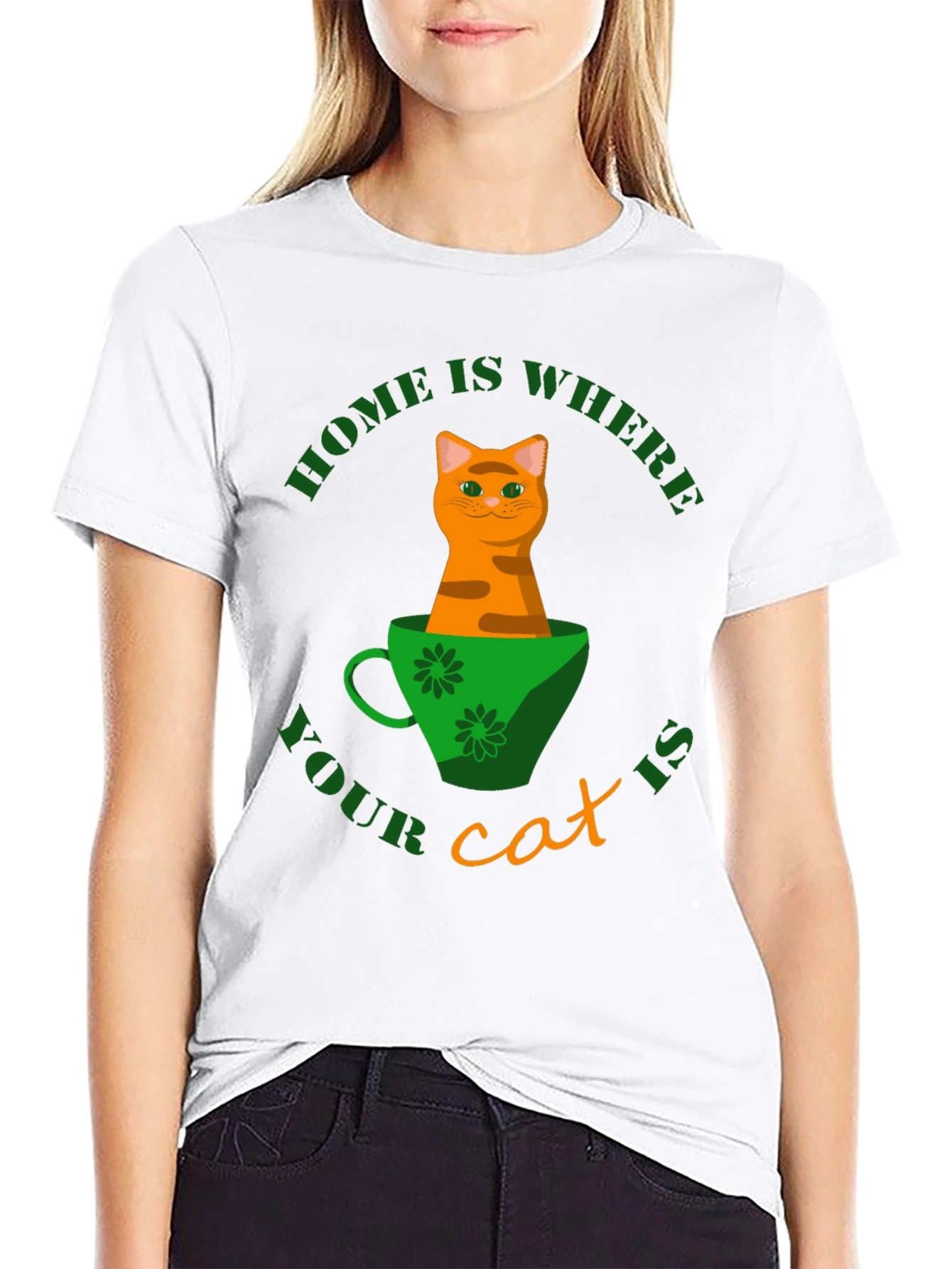 Home Is Where Your Cat Is T-Shirt