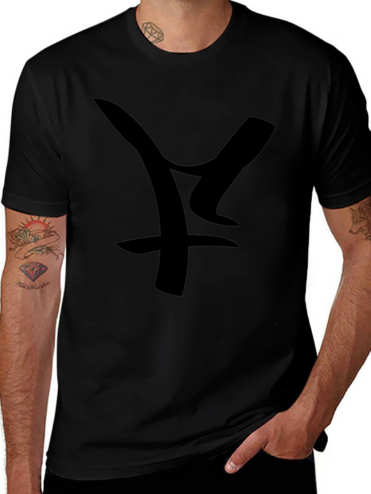 Abstract Graphic Black T-Shirt - Modern Casual Wear