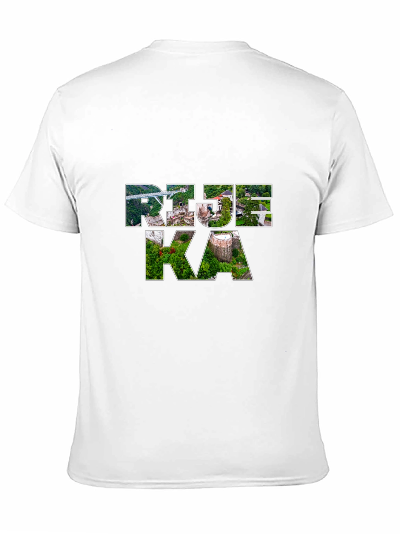 Rijeka Croatia Cityscape Tee - Black Graphic T-Shirt
