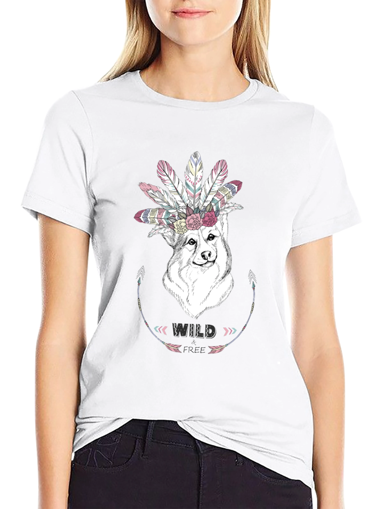 Wild Free Dog Graphic Tee