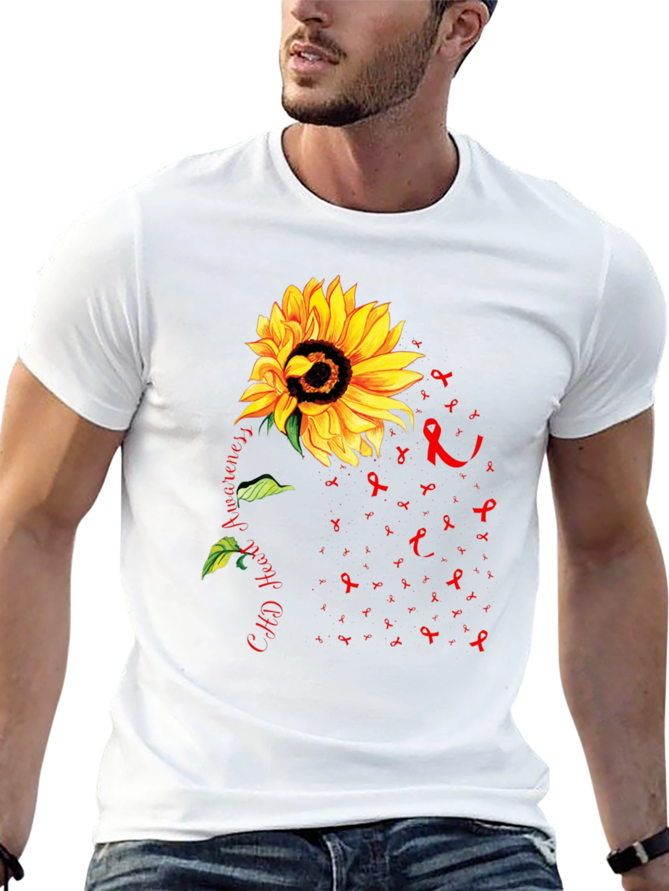 Sunflower CHD Heart Awareness T-Shirt
