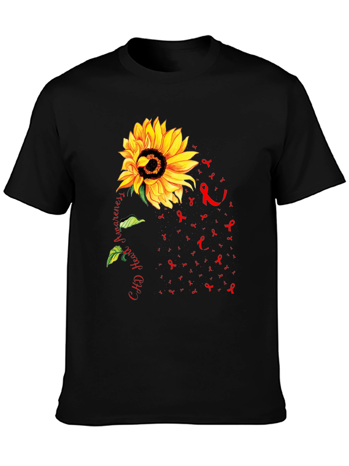 Sunflower CHD Heart Awareness T-Shirt