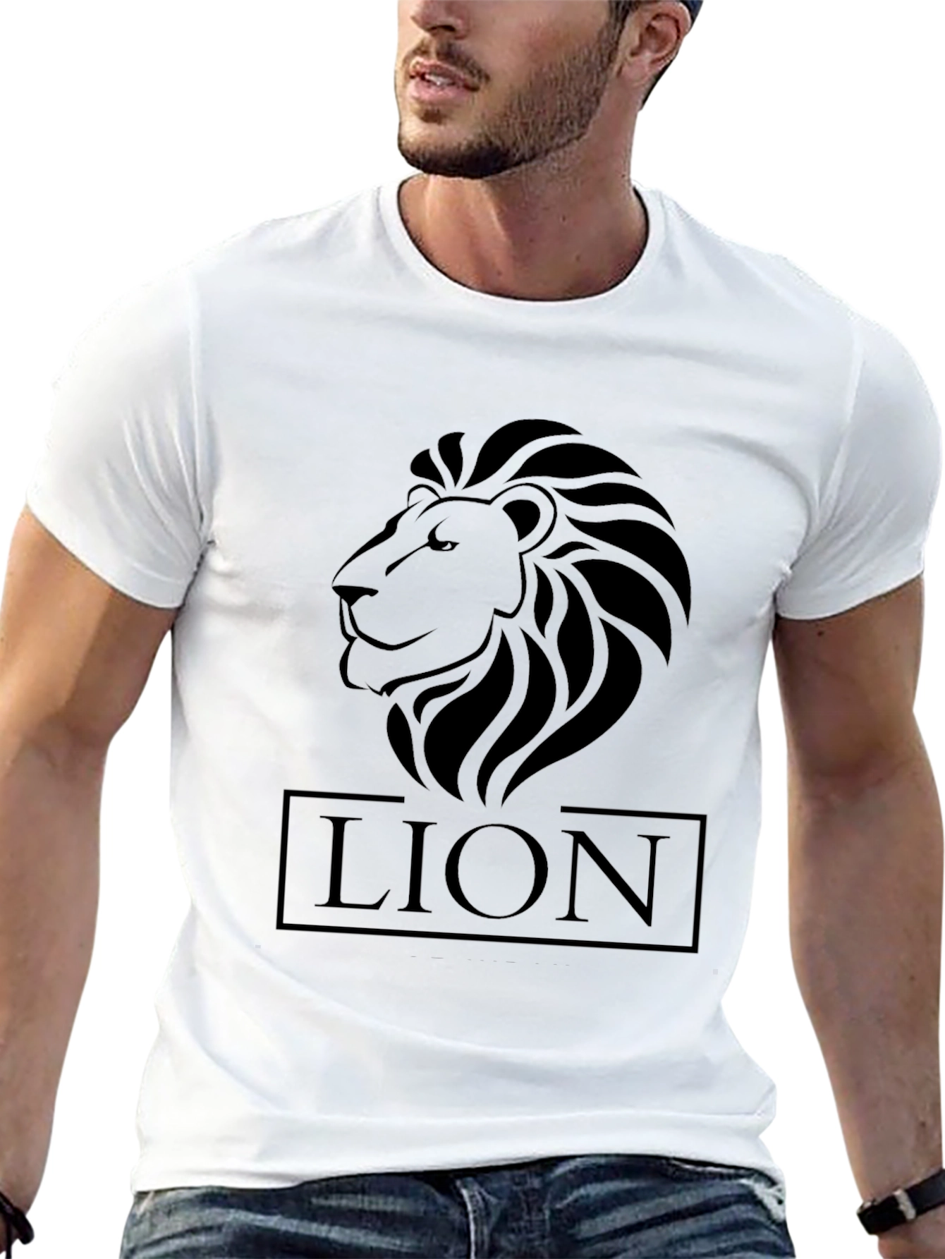 Black Lion Graphic Tee - Stylish Mens T-Shirt