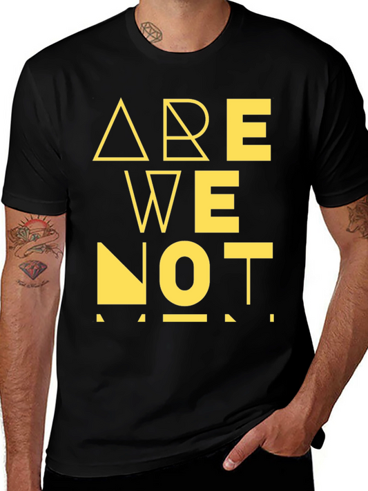 Abstract Geometric Typography T-Shirt