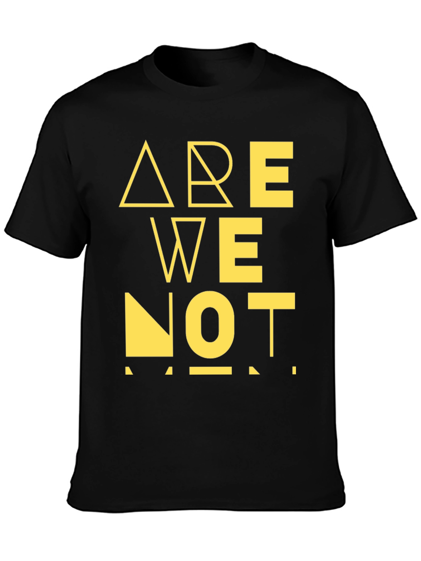 Abstract Geometric Typography T-Shirt