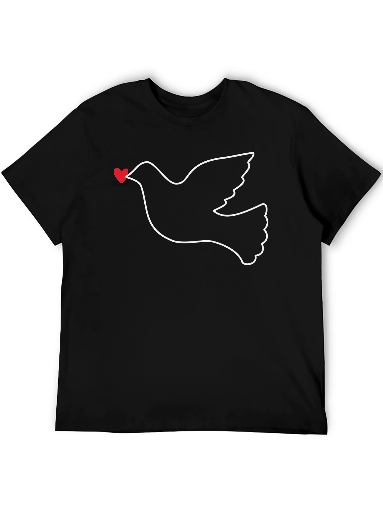 Dove With Heart T-Shirt - Peace and Love