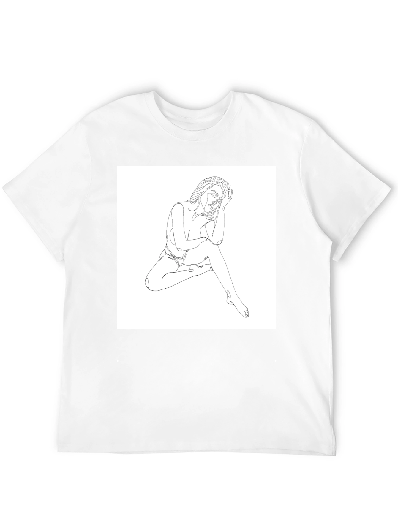 Minimalist Woman Line Art Graphic Tee