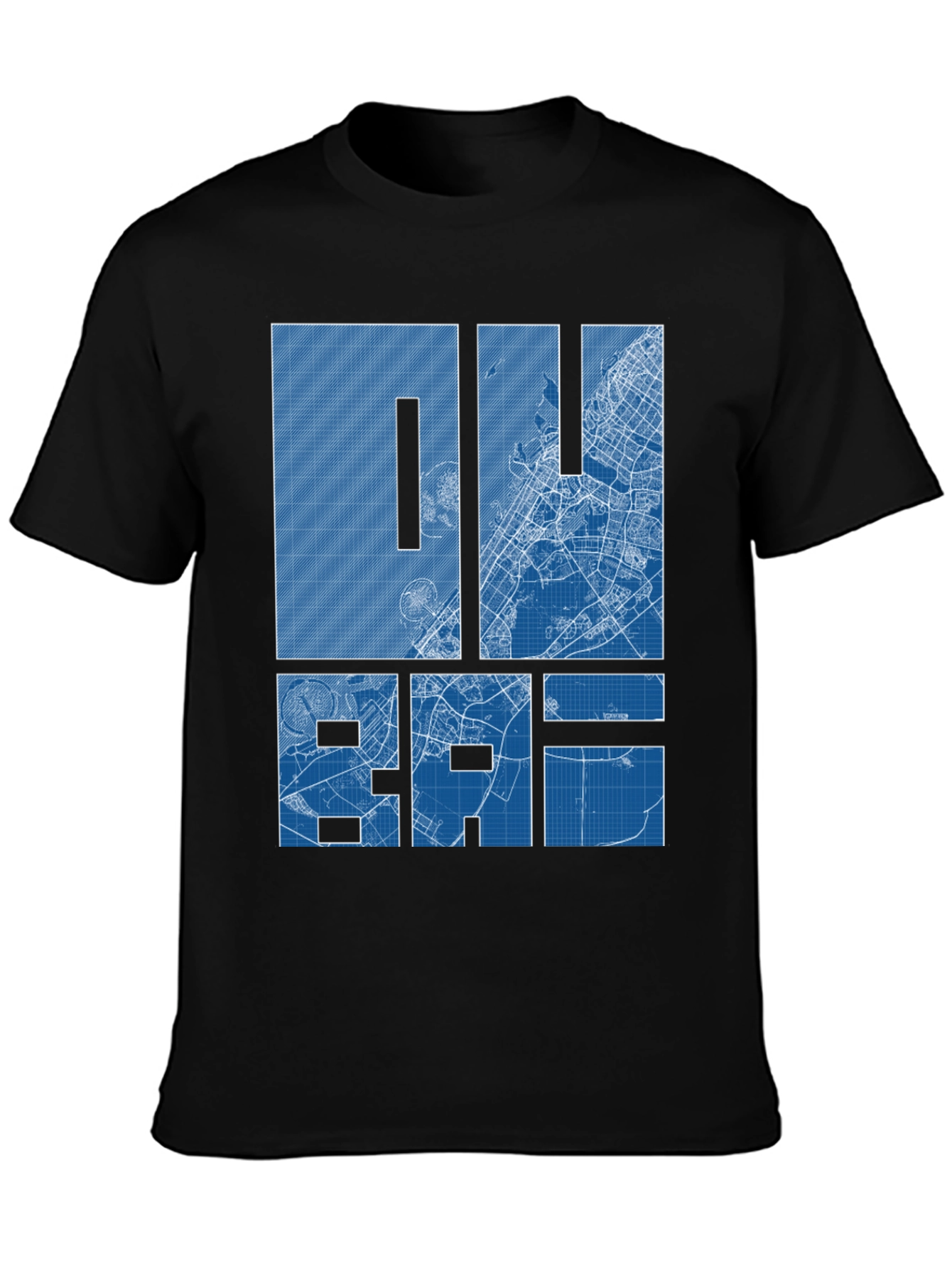 Dubai Blueprint Graphic T-Shirt