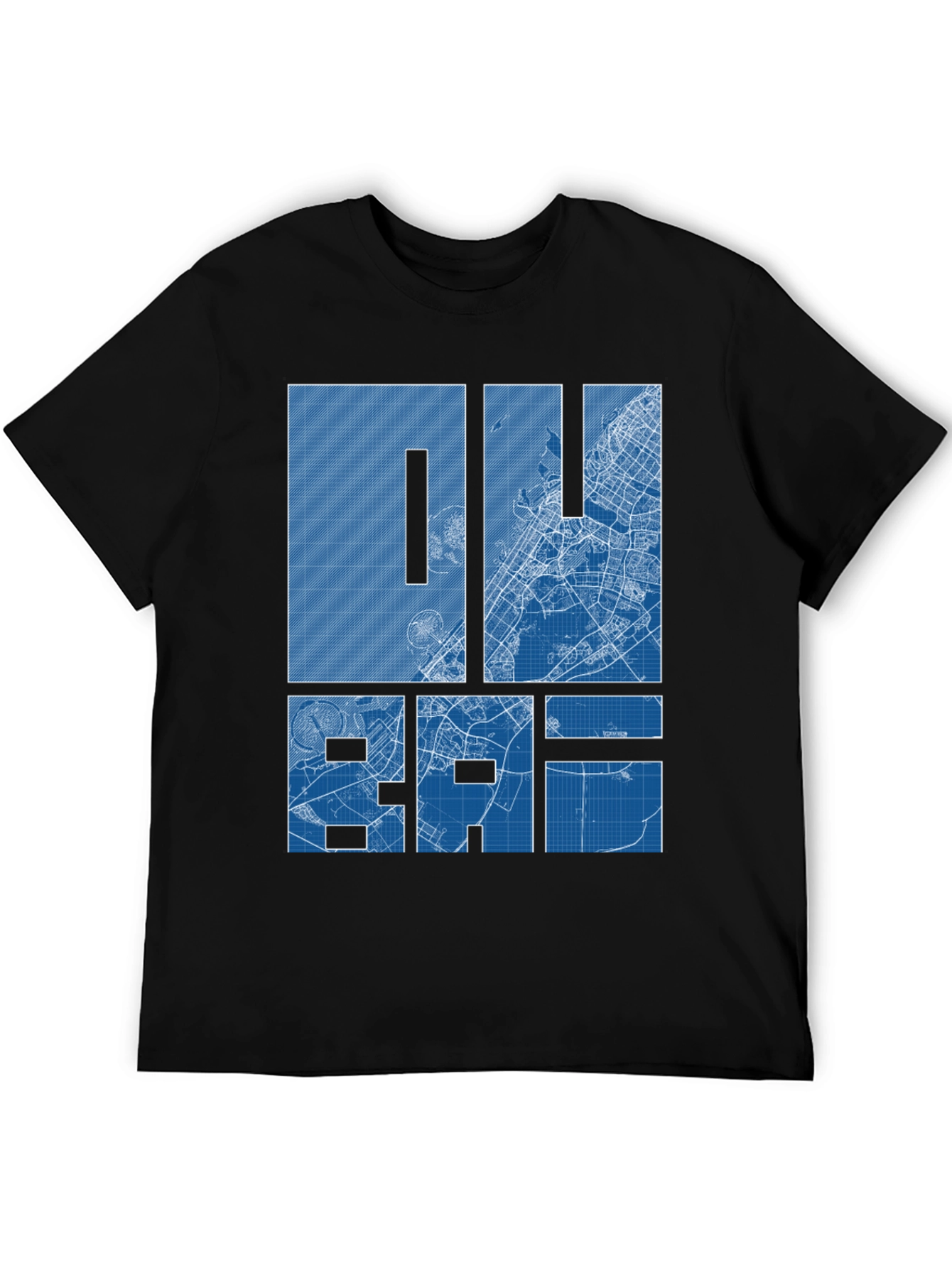 Dubai Blueprint Graphic T-Shirt