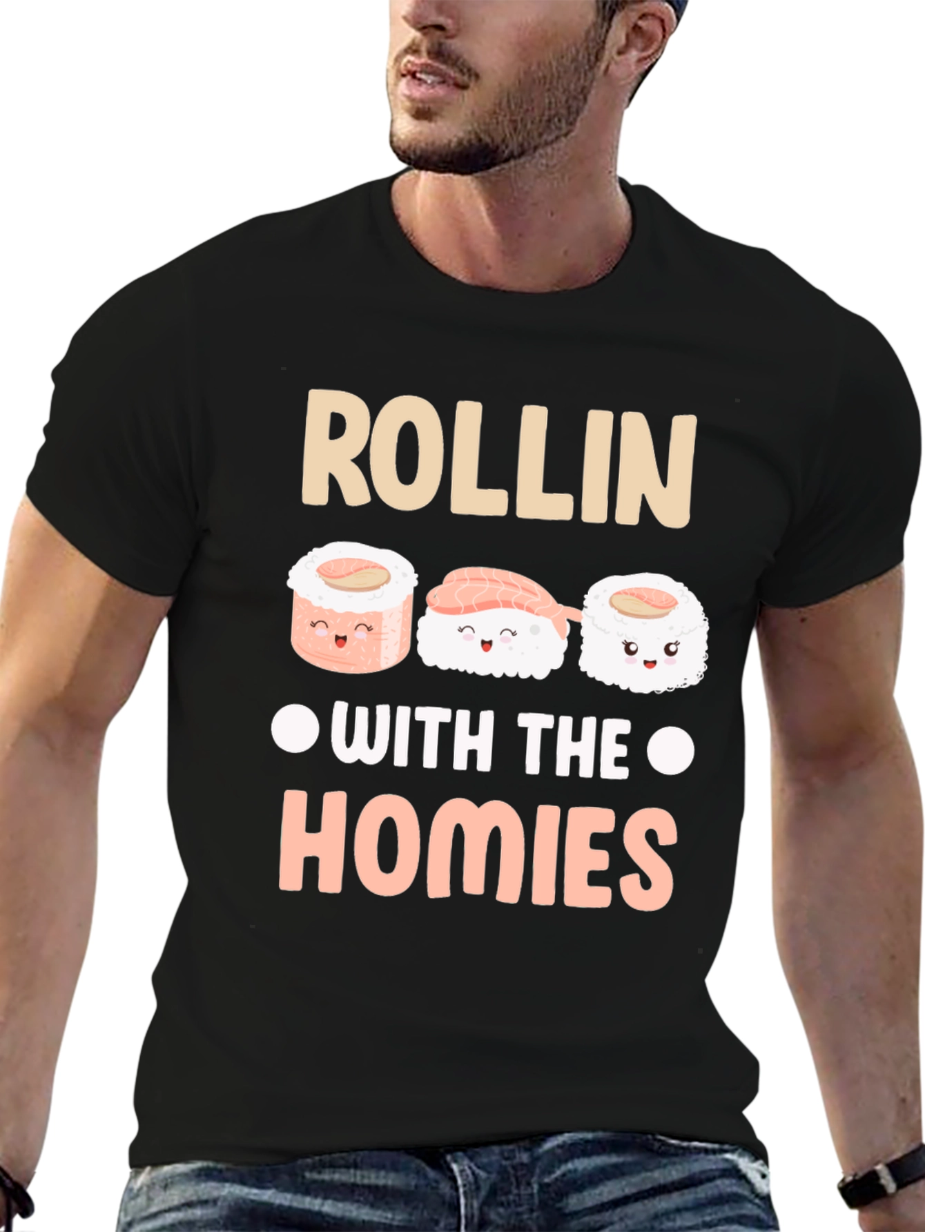 Rollin With The Homies Sushi Graphic Tee