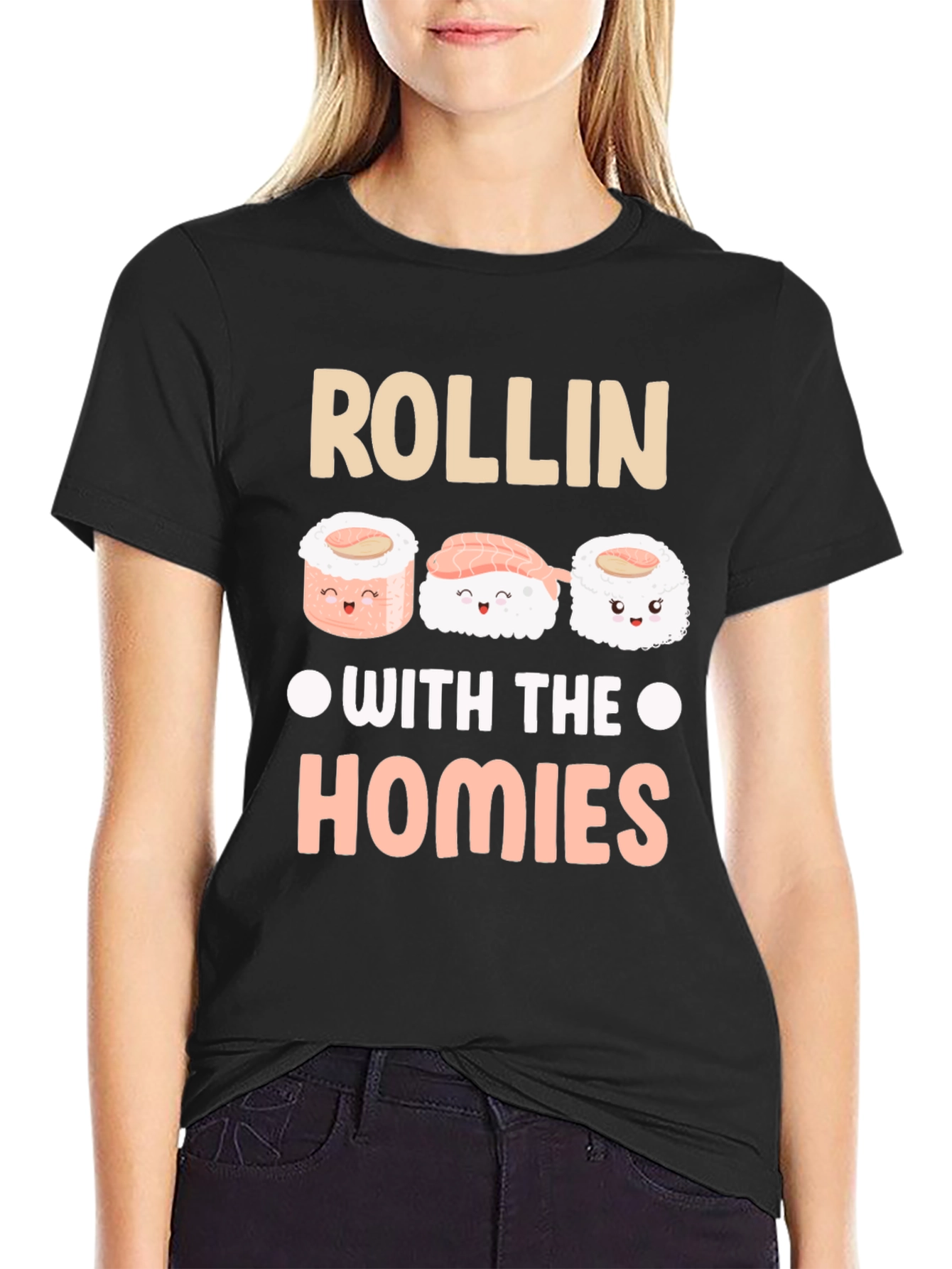 Rollin With The Homies Sushi Graphic Tee