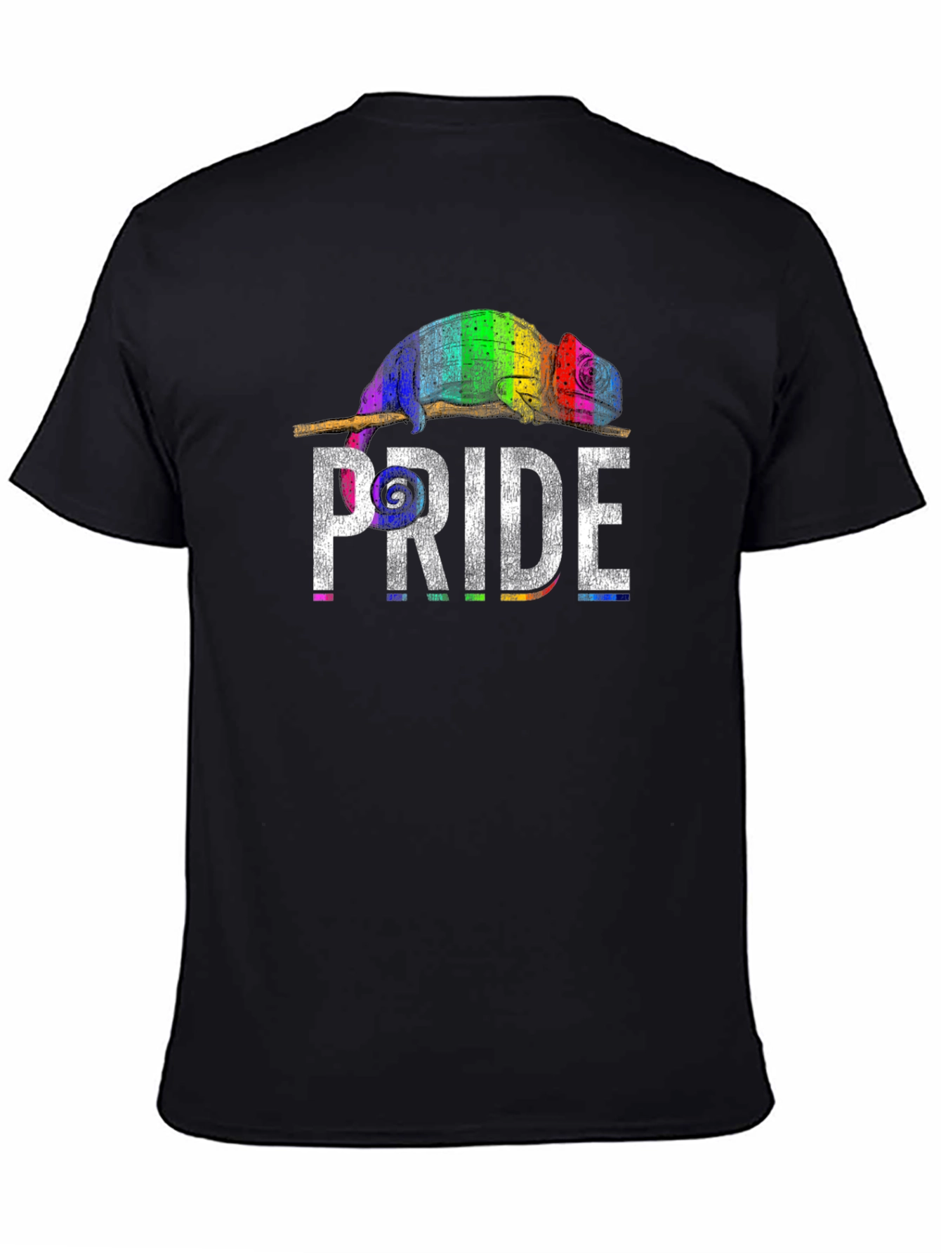 Pride Chameleon Graphic Tee - Unisex Black T-Shirt