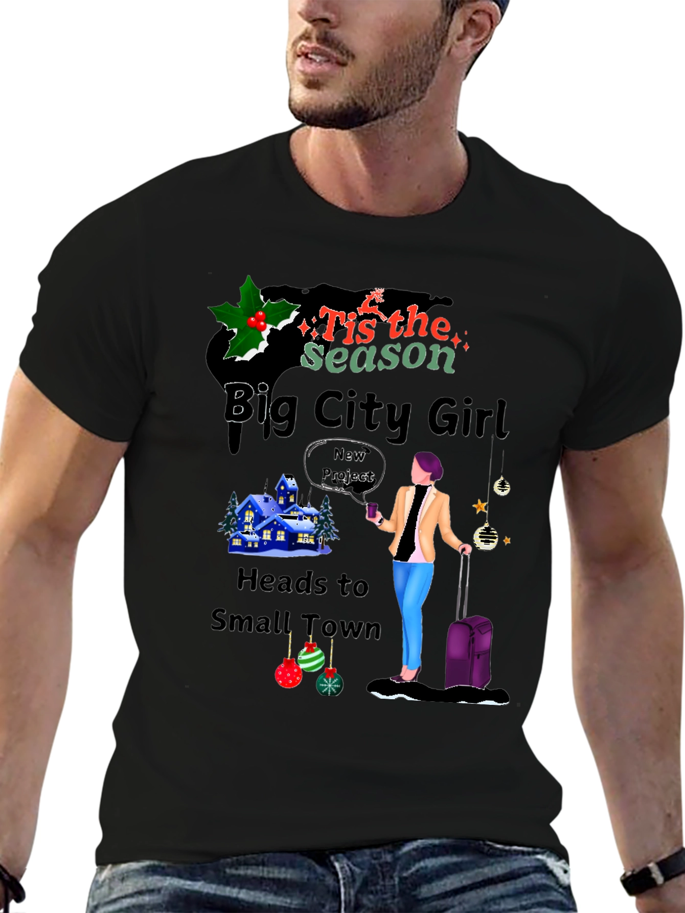 Big City Girl Christmas Graphic Tee