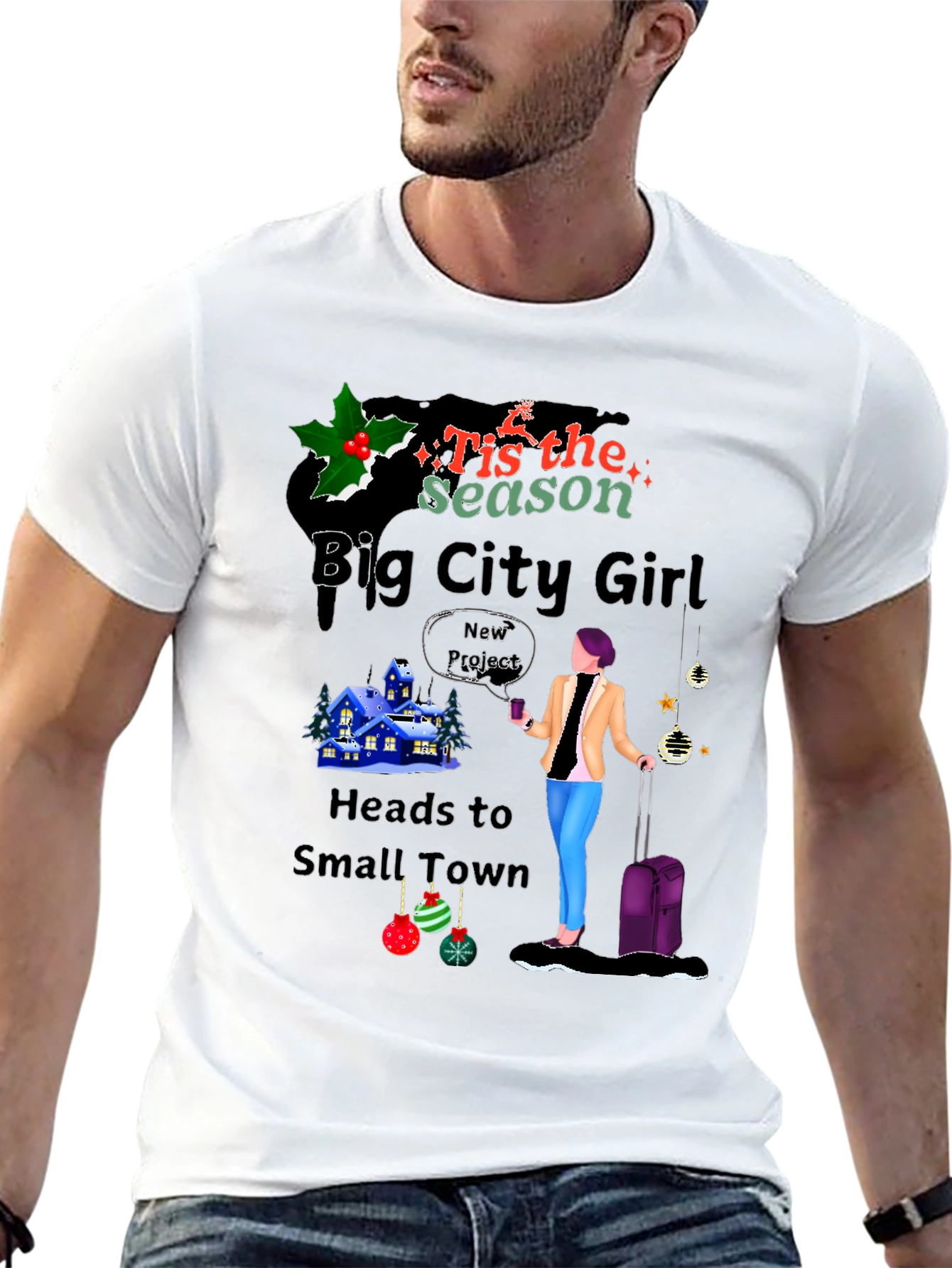 Big City Girl Christmas Graphic Tee