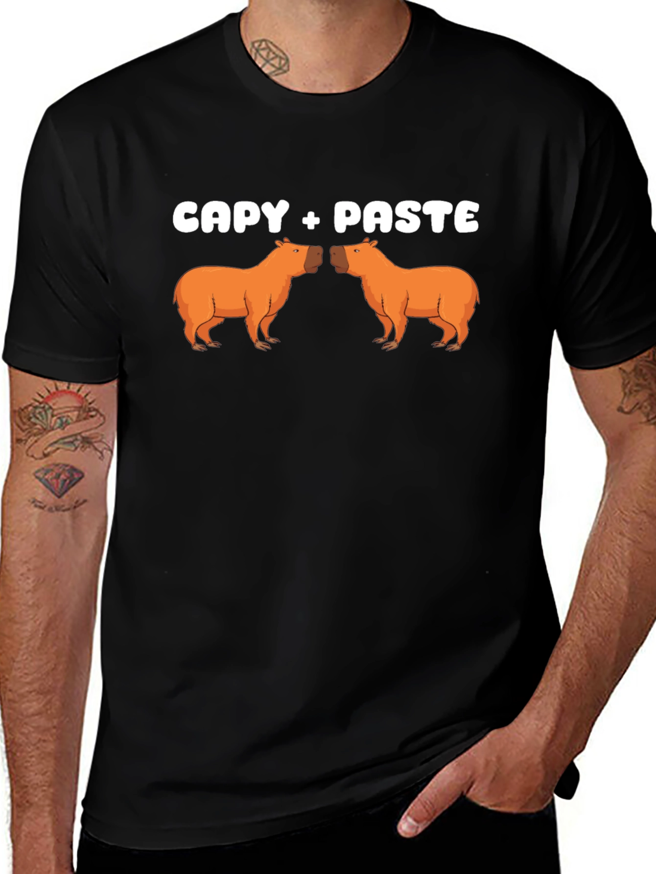 Capy + Paste Funny Graphic T-Shirt