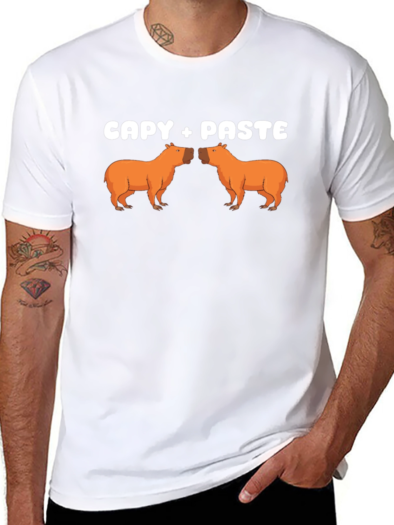 Capy + Paste Funny Graphic T-Shirt