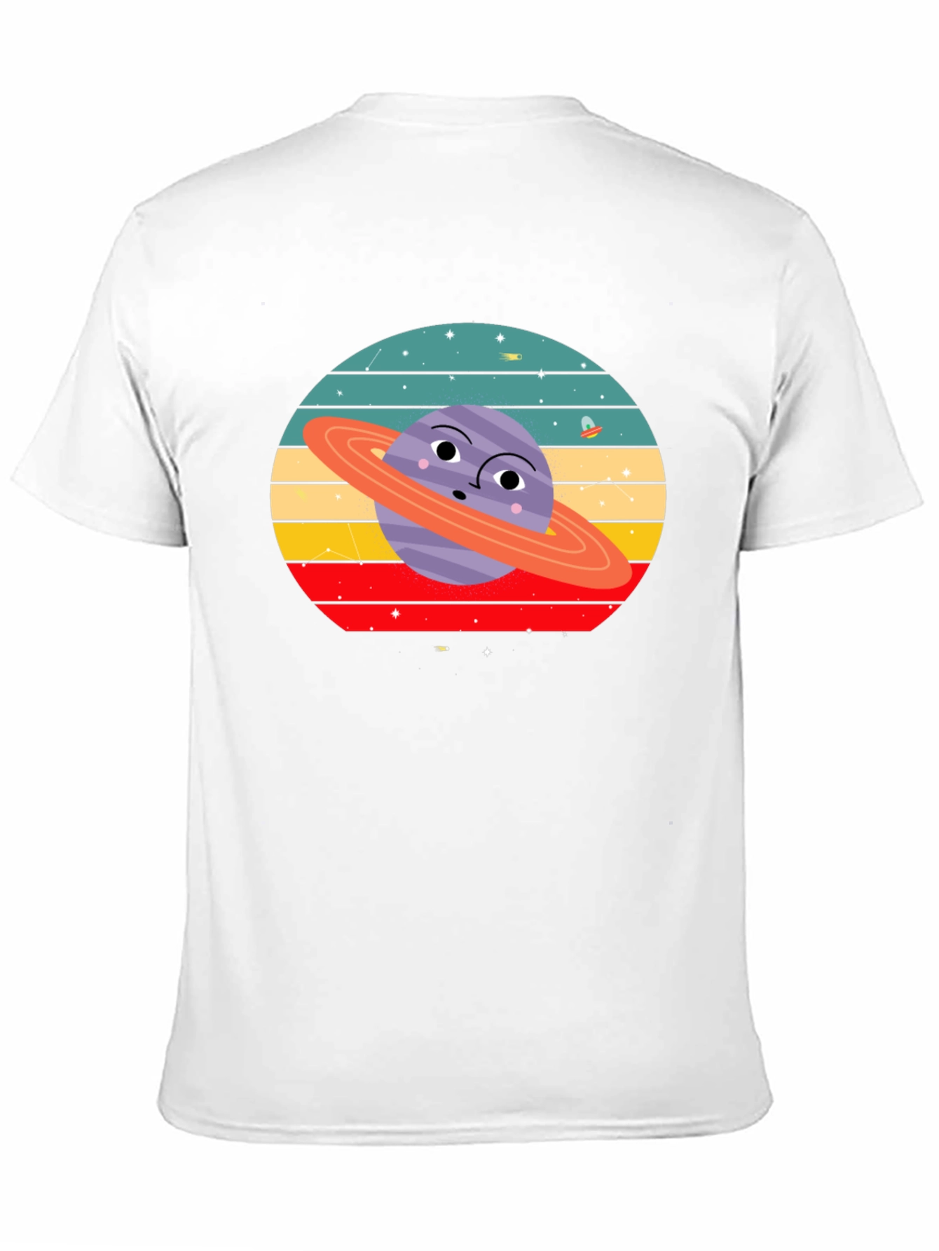 Retro Saturn Graphic Tee - Unique Planet Design