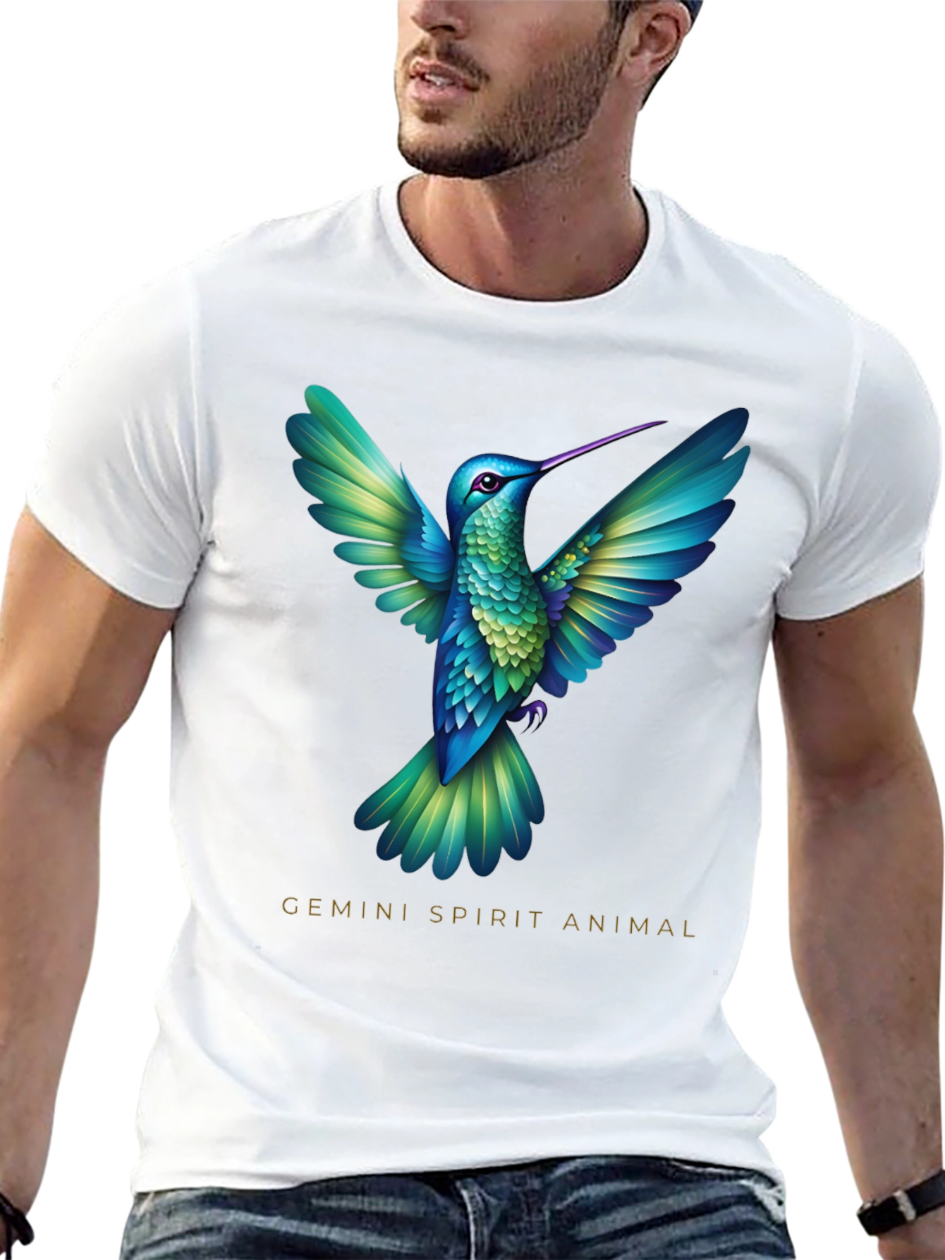 Gemini Spirit Animal Hummingbird Graphic Tee