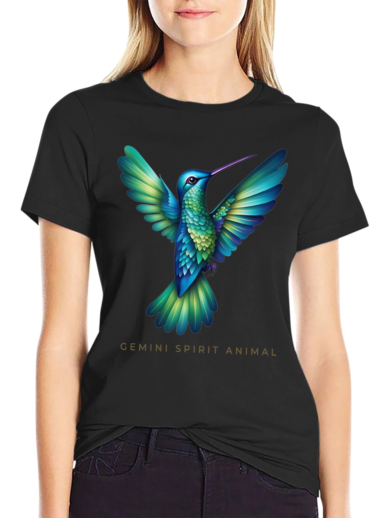 Gemini Spirit Animal Hummingbird Graphic Tee