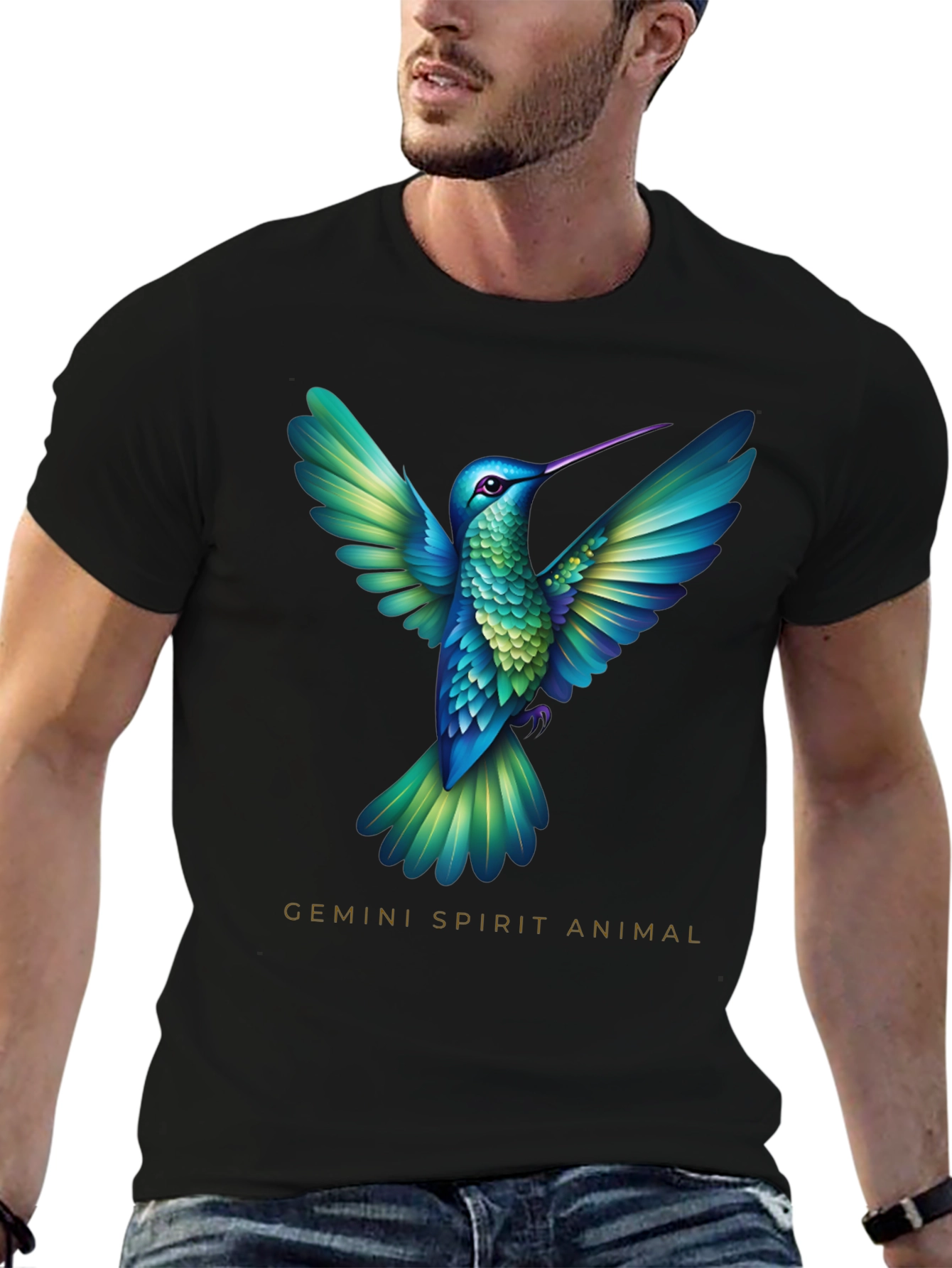Gemini Spirit Animal Hummingbird Graphic Tee