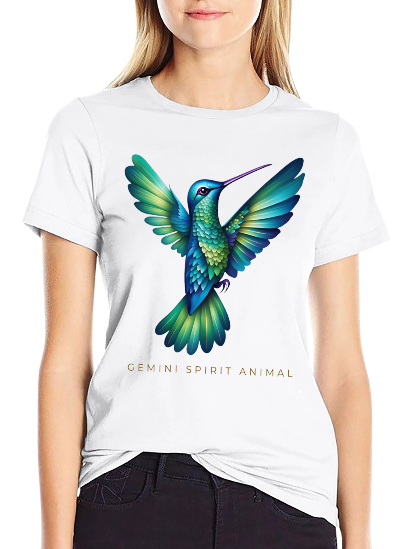 Gemini Spirit Animal Hummingbird Graphic Tee