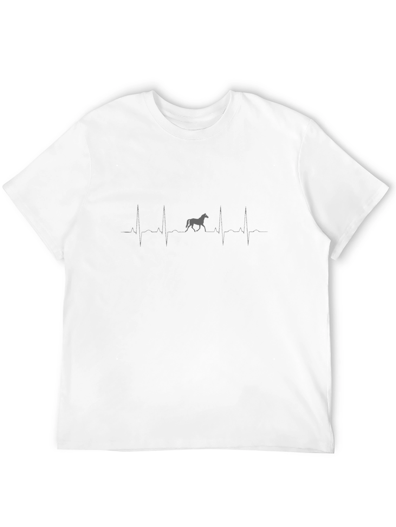 Horse Heartbeat Black Graphic Tee