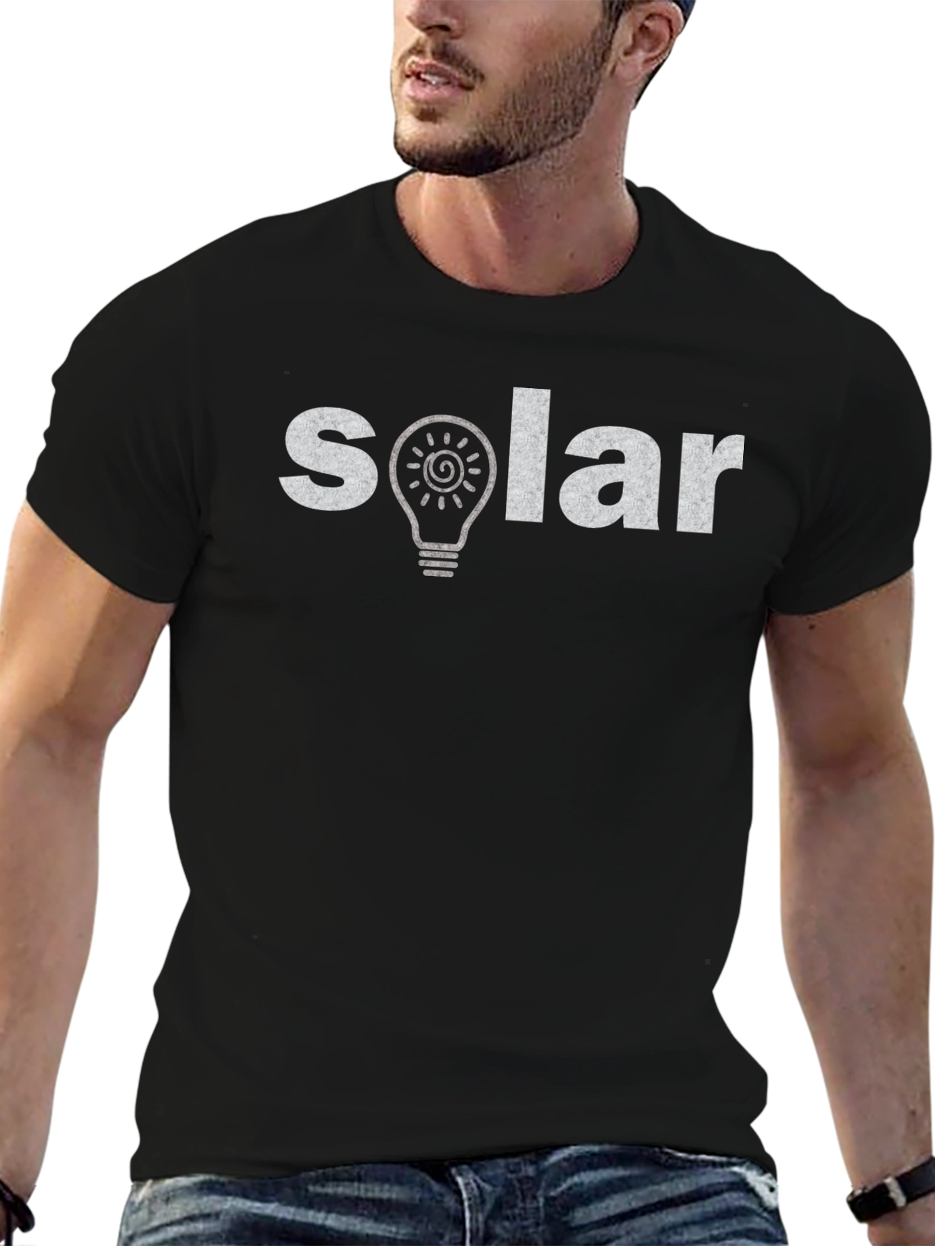 Solar Energy Light Bulb Graphic T-Shirt