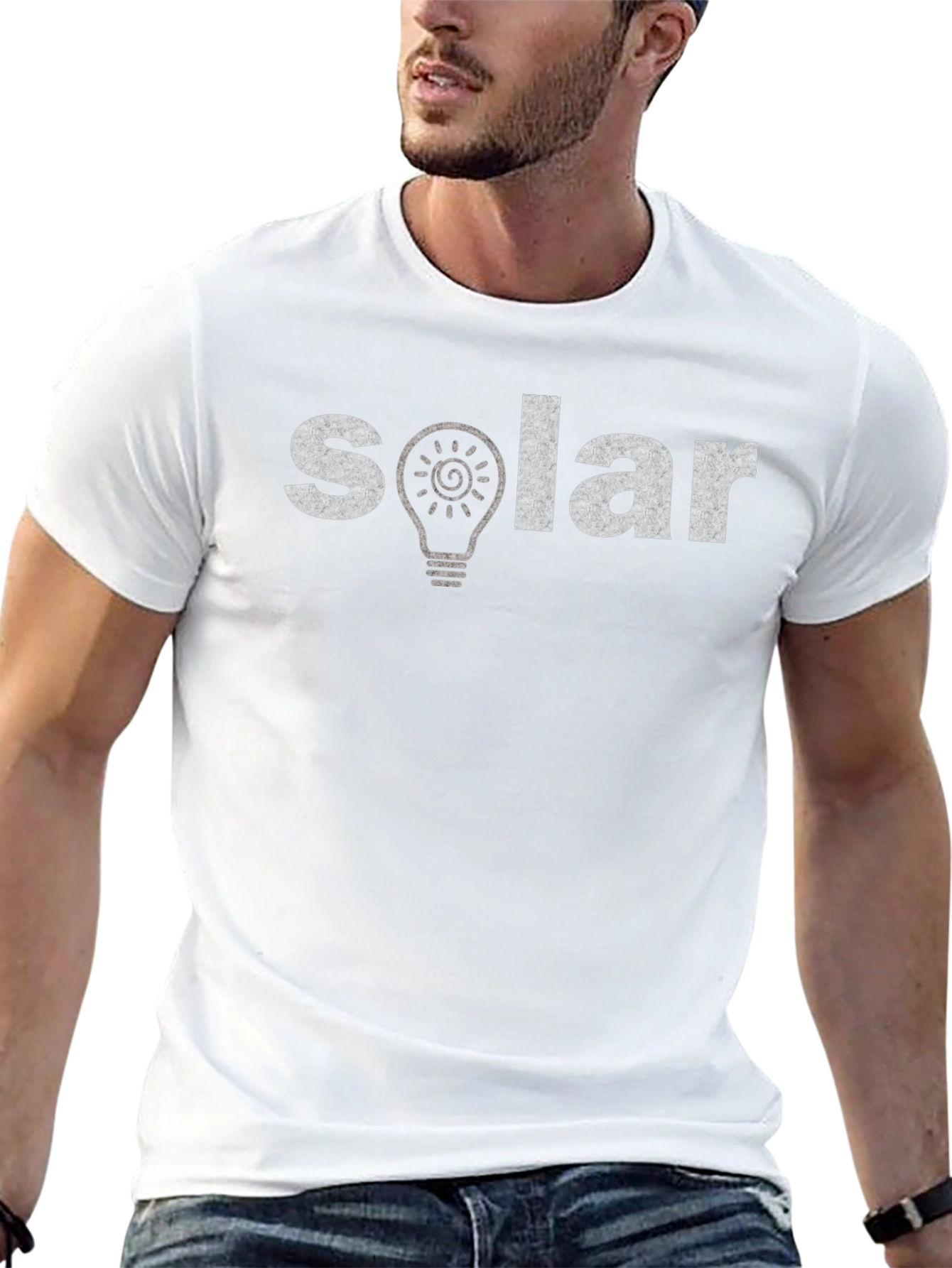 Solar Energy Light Bulb Graphic T-Shirt