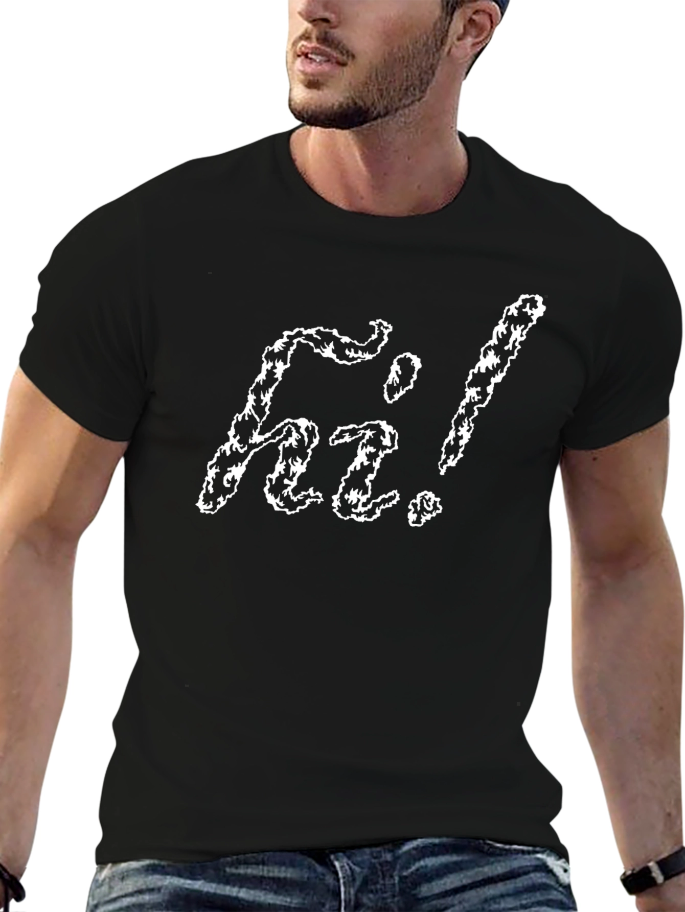 Hi! Graphic T-Shirt - Mens Black Tee