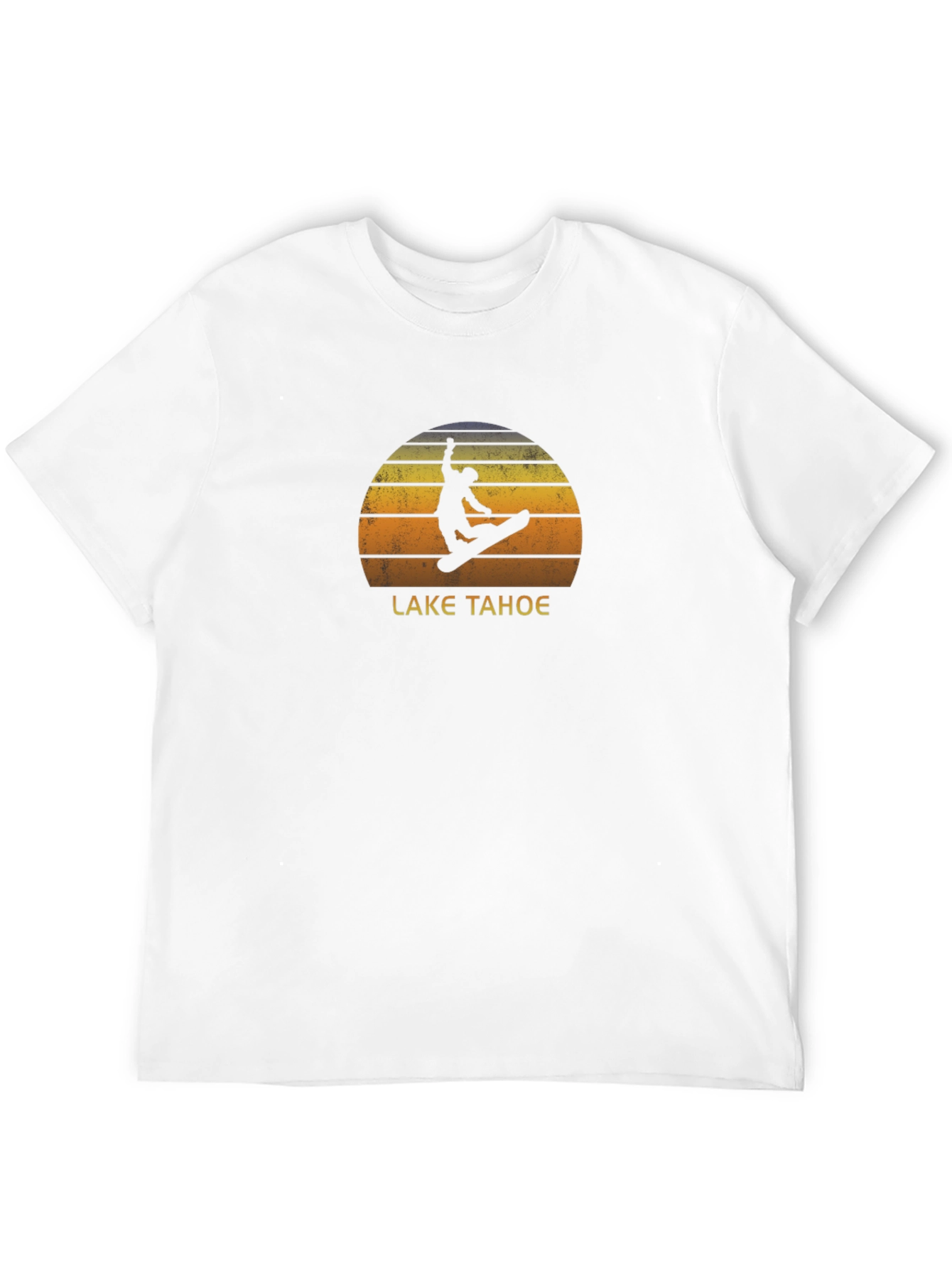 Lake Tahoe Snowboard Sunset Graphic Tee