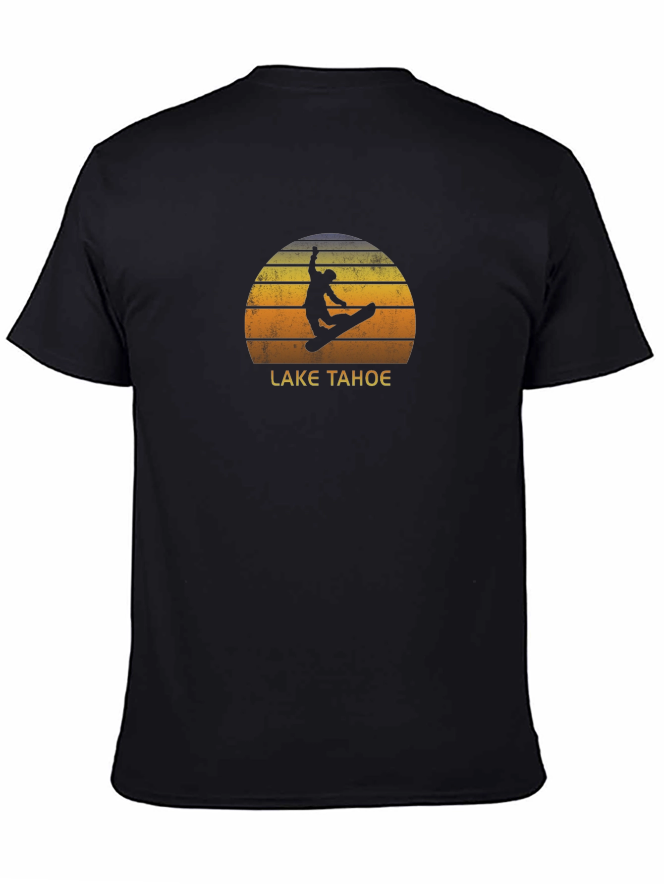 Lake Tahoe Snowboard Sunset Graphic Tee