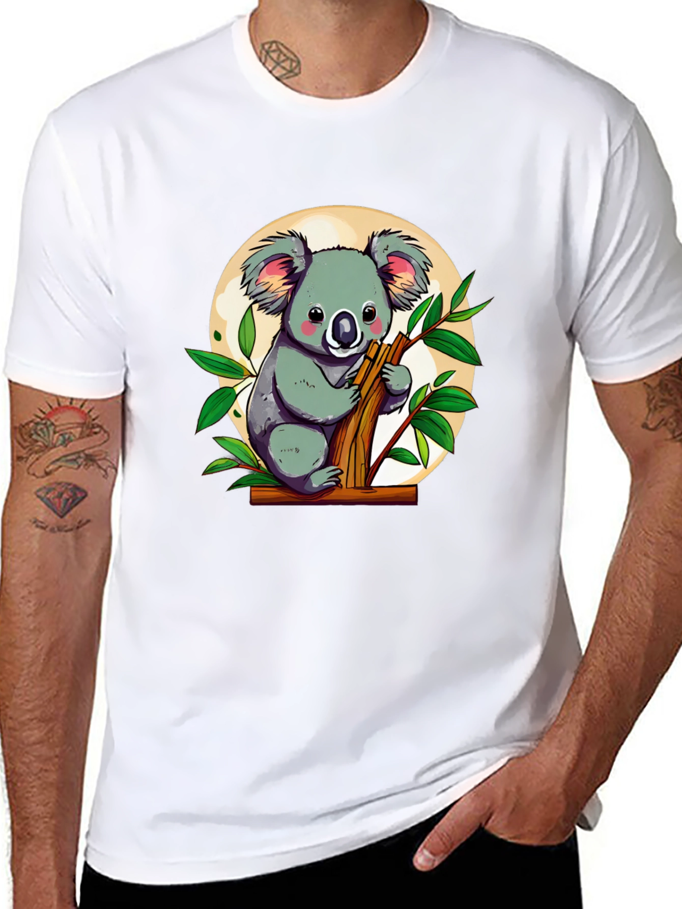 Koala Bear Graphic Tee - Cute Cartoon Animal T-Shirt